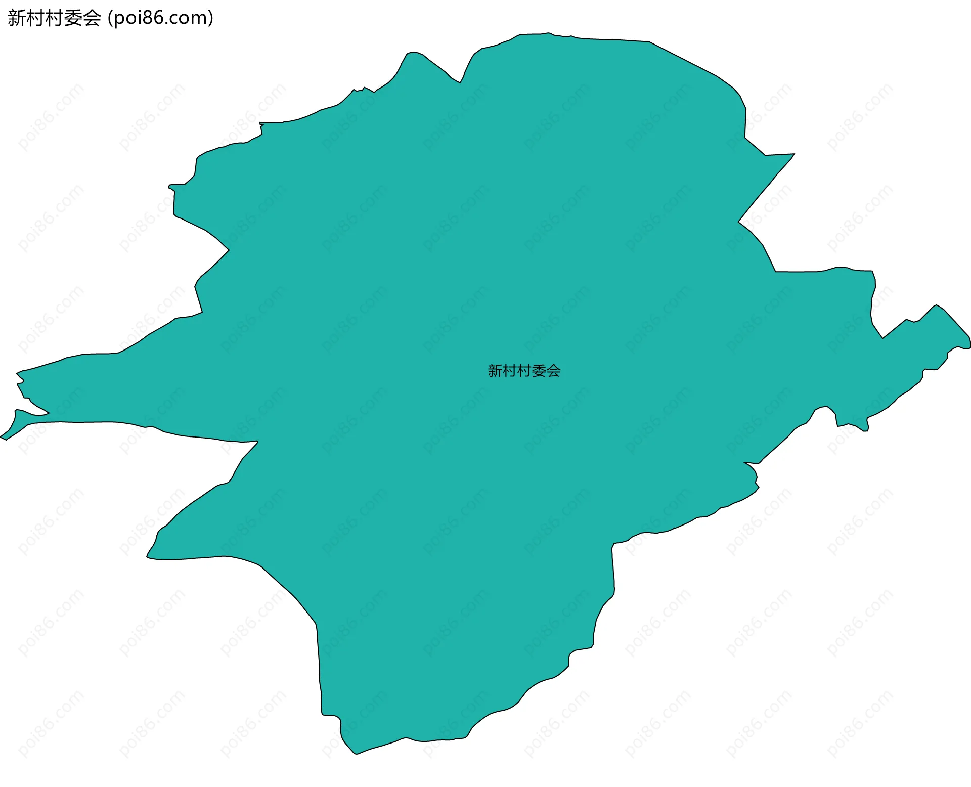 新村村委会边界地图