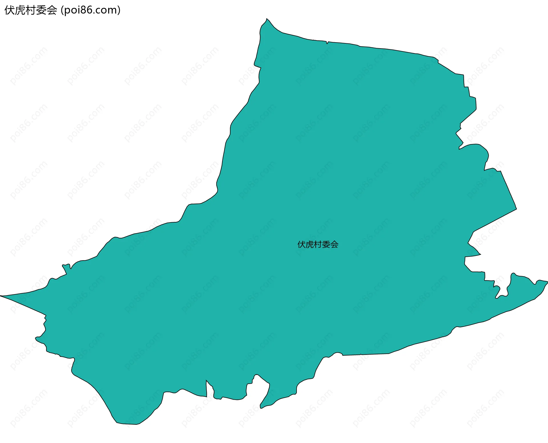 伏虎村委会边界地图