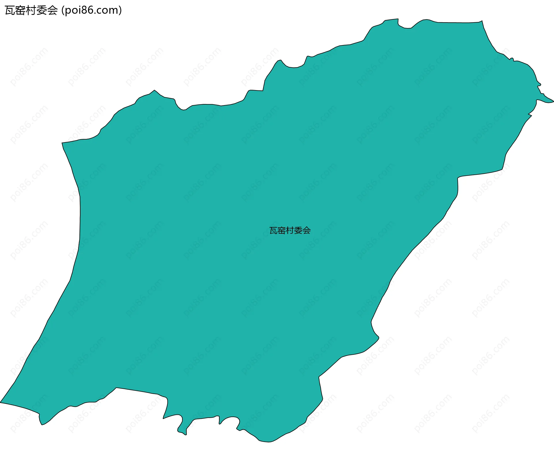 瓦窑村委会边界地图