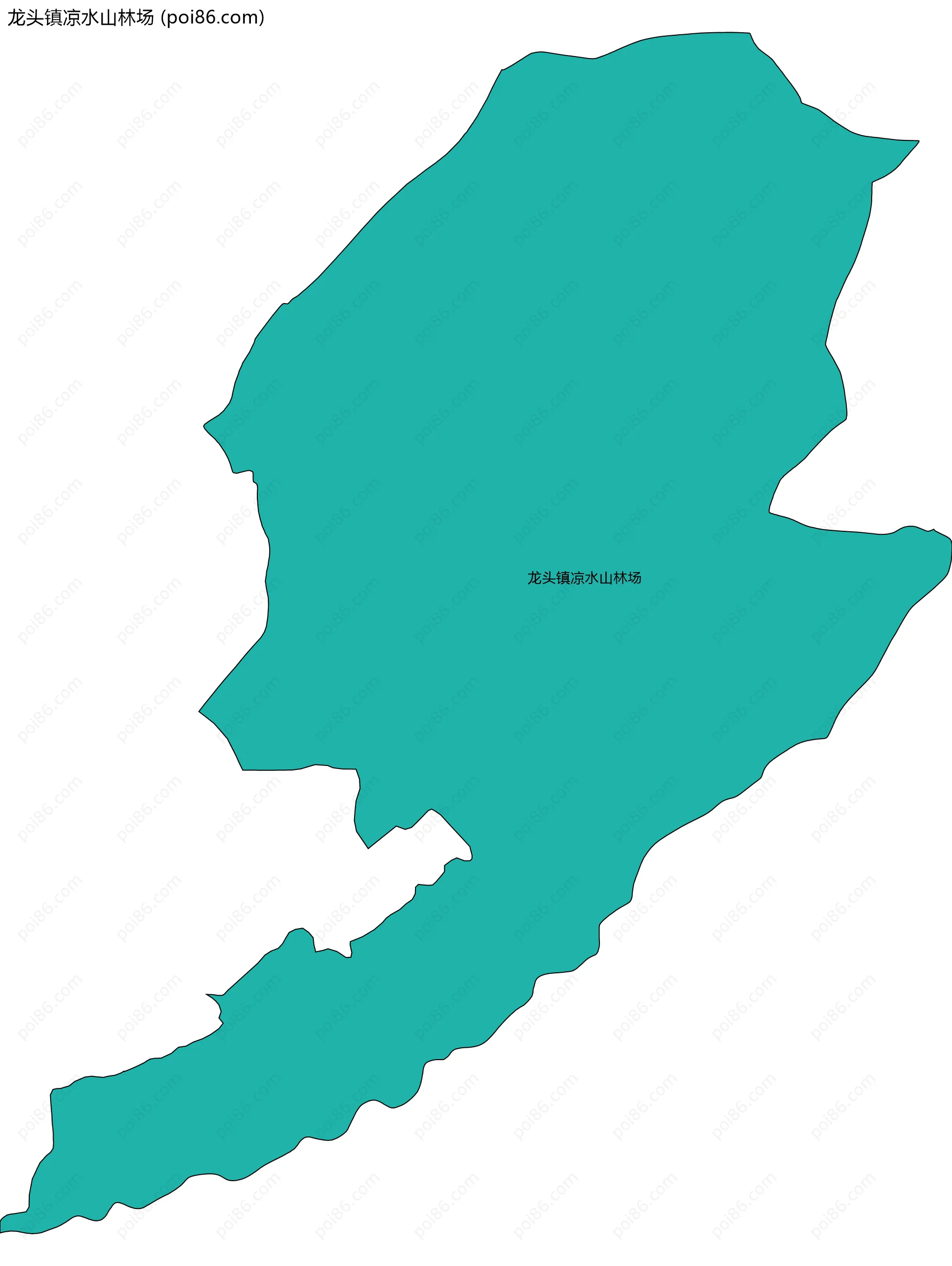 龙头镇凉水山林场边界地图