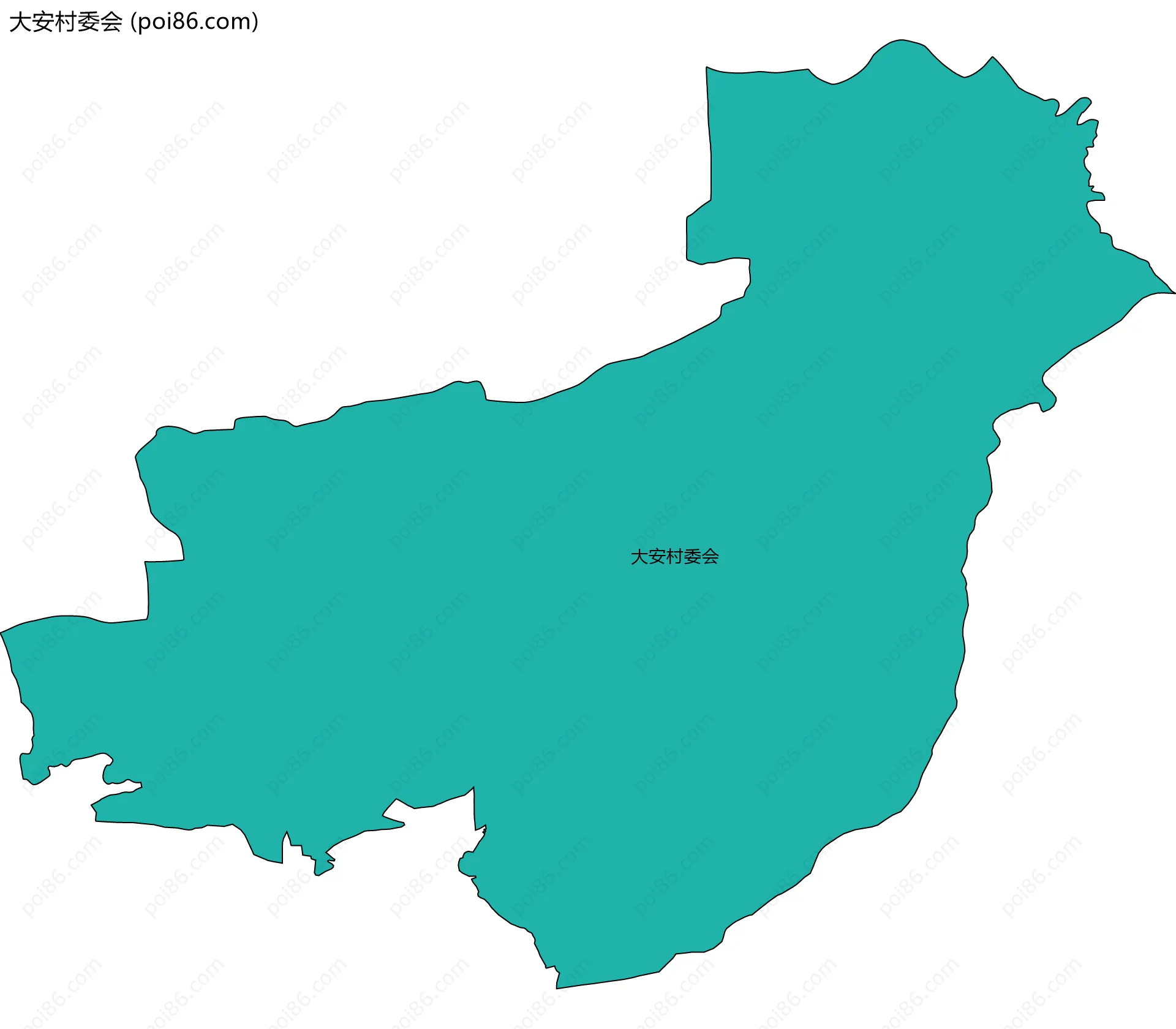 大安村委会边界地图