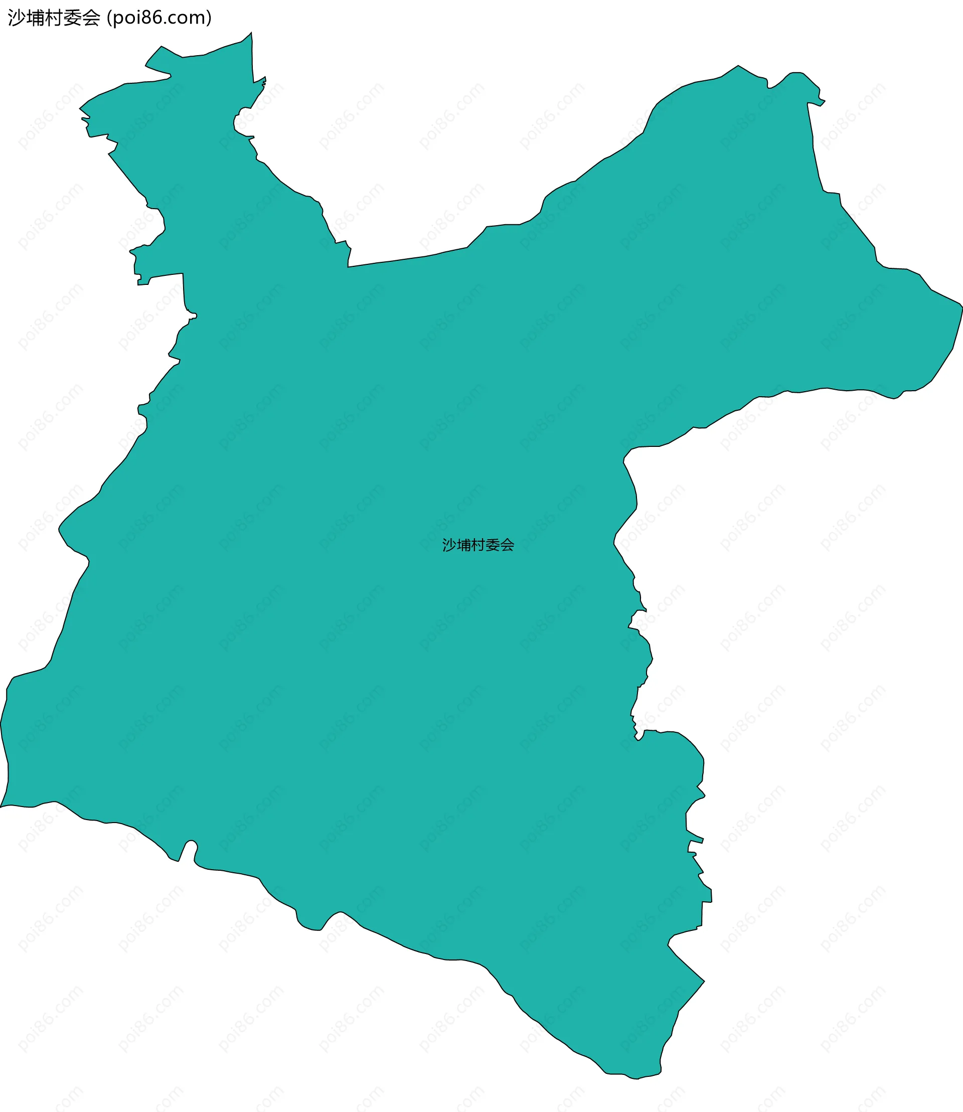 沙埔村委会边界地图