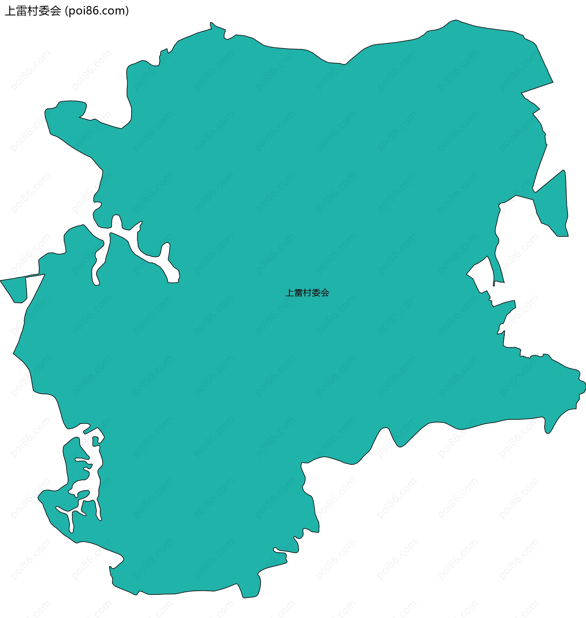 上雷村委会边界地图