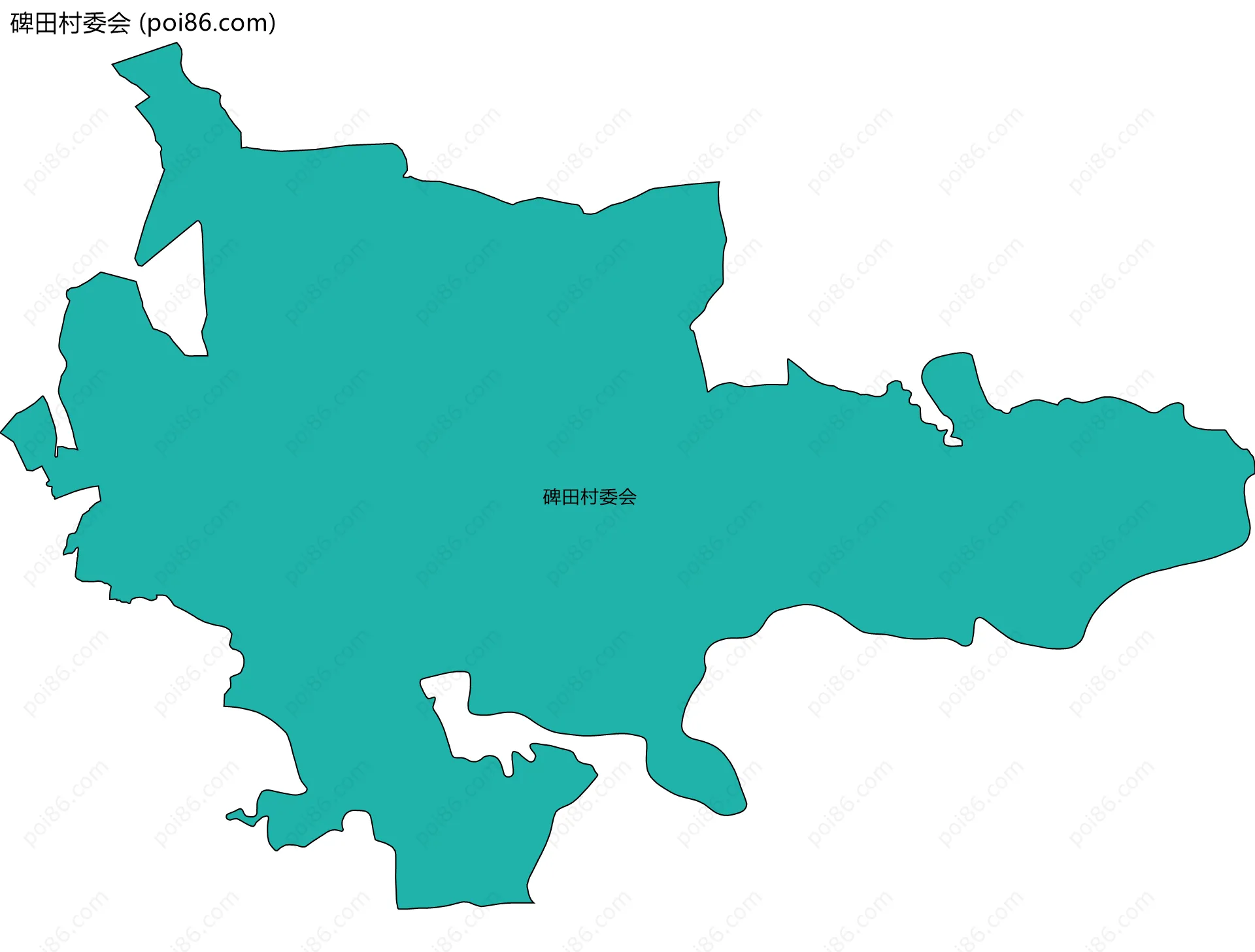碑田村委会边界地图