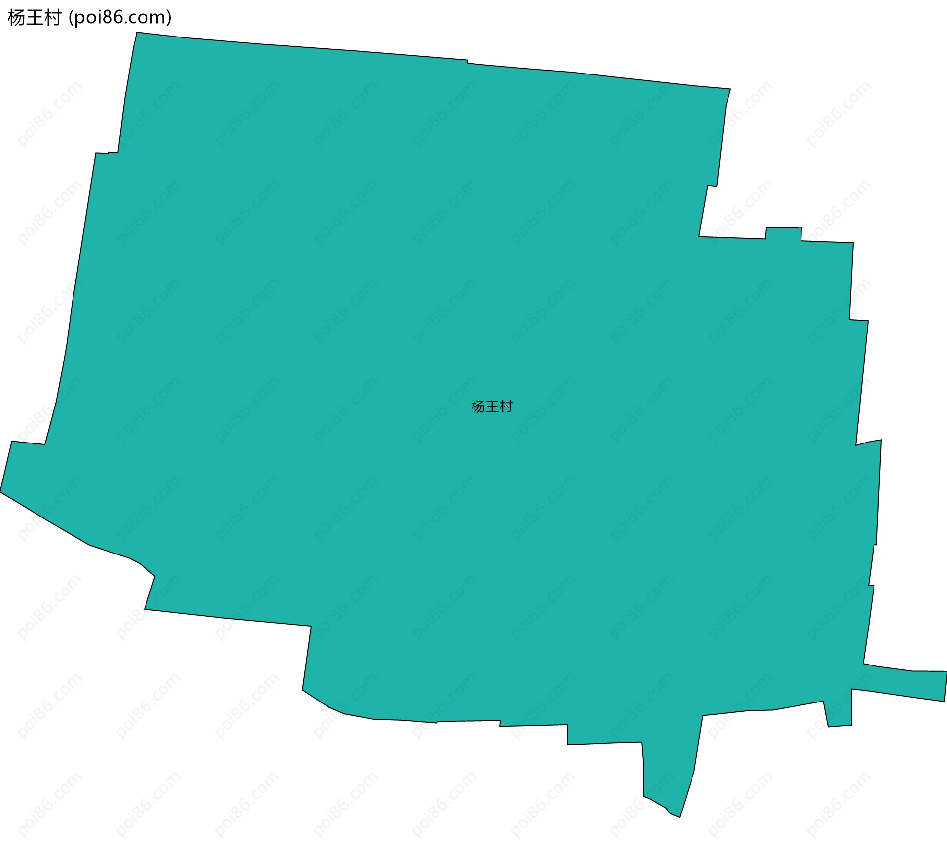 杨王村边界地图