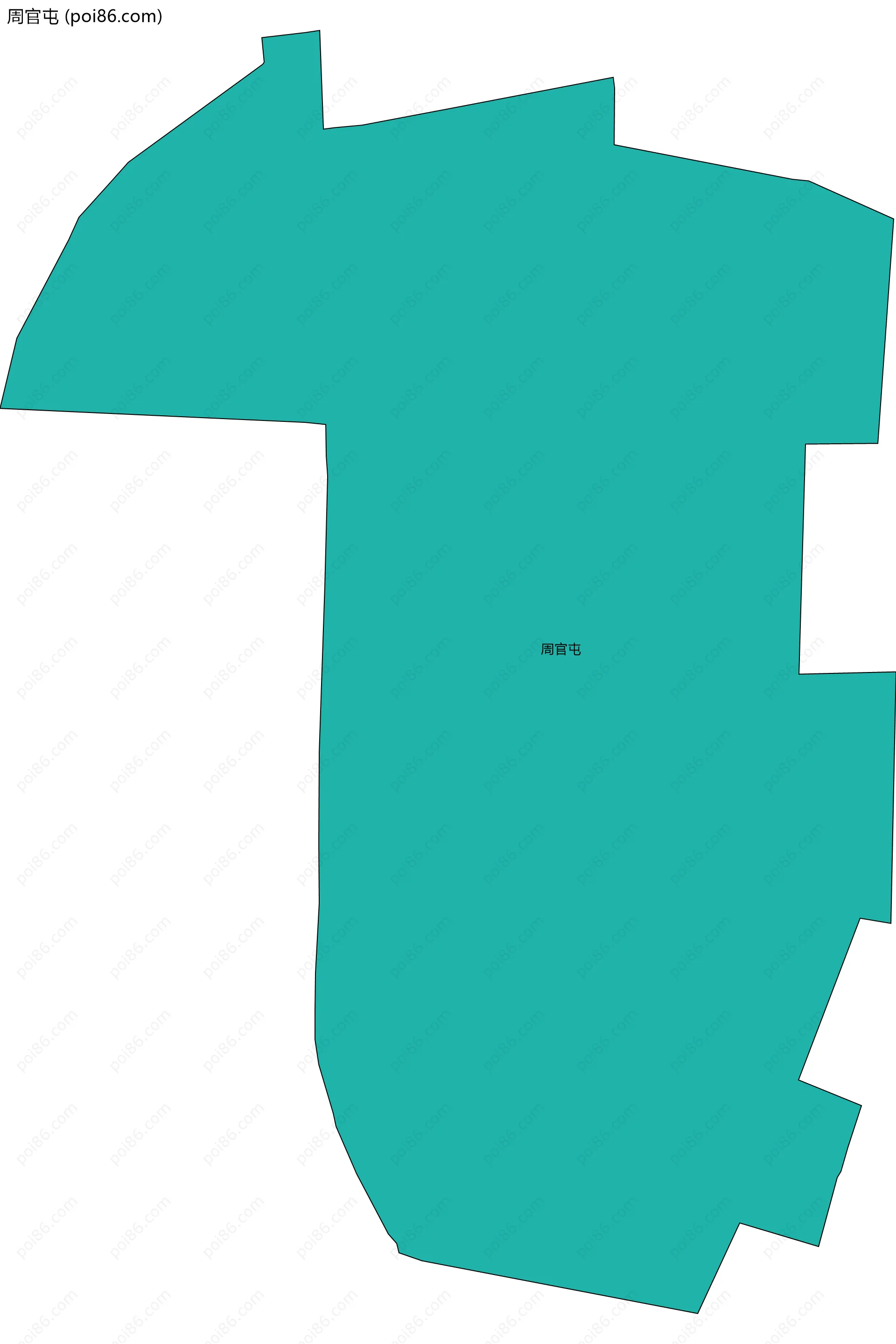 周官屯边界地图