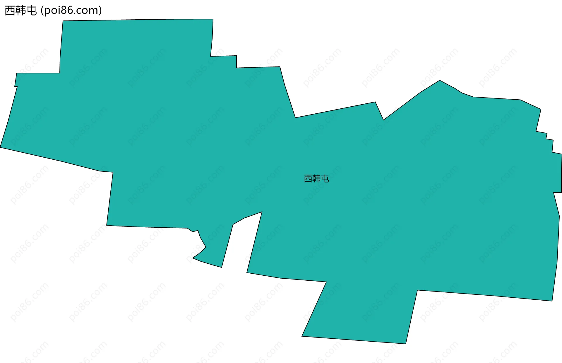 西韩屯边界地图