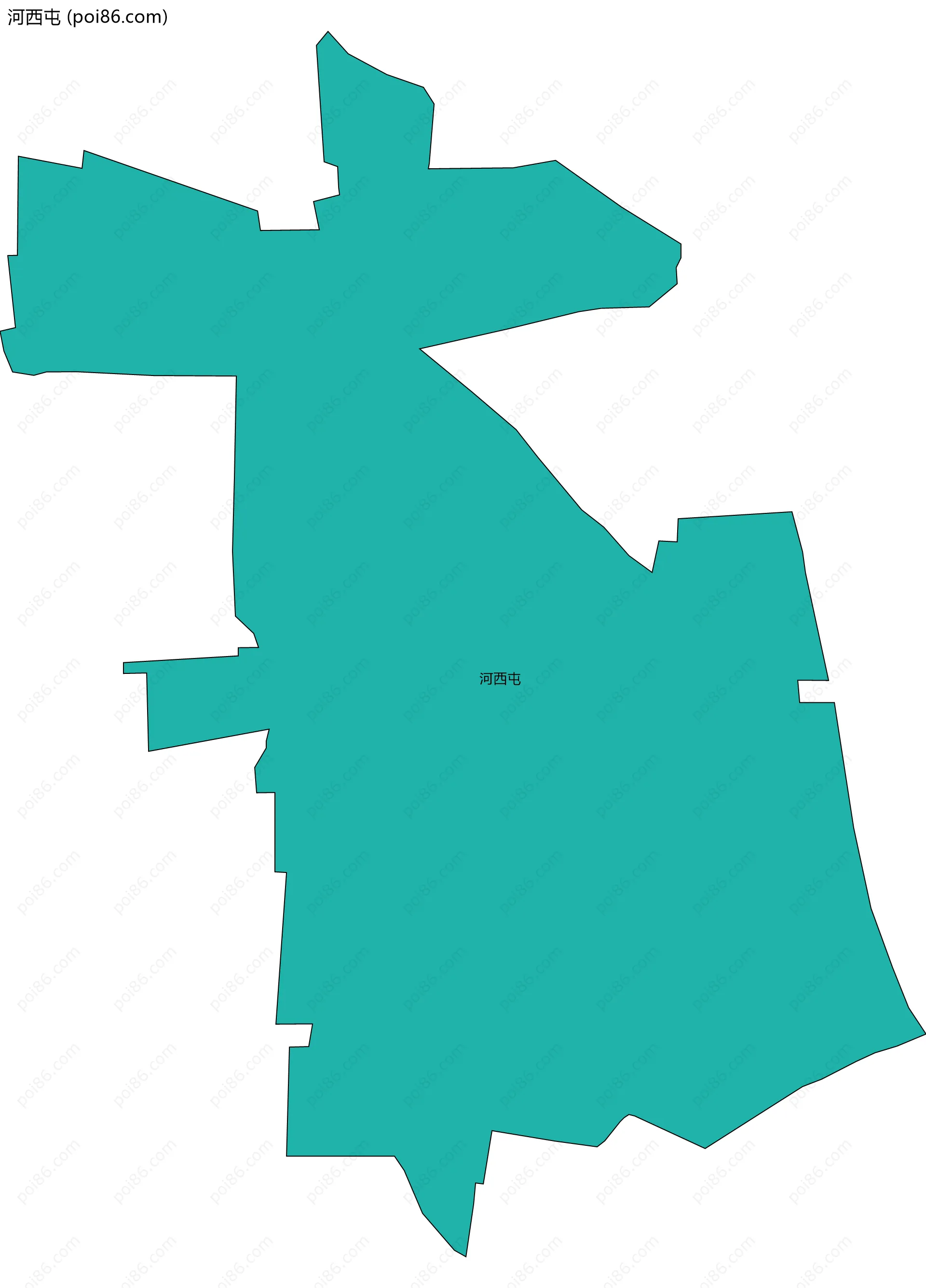 河西屯边界地图