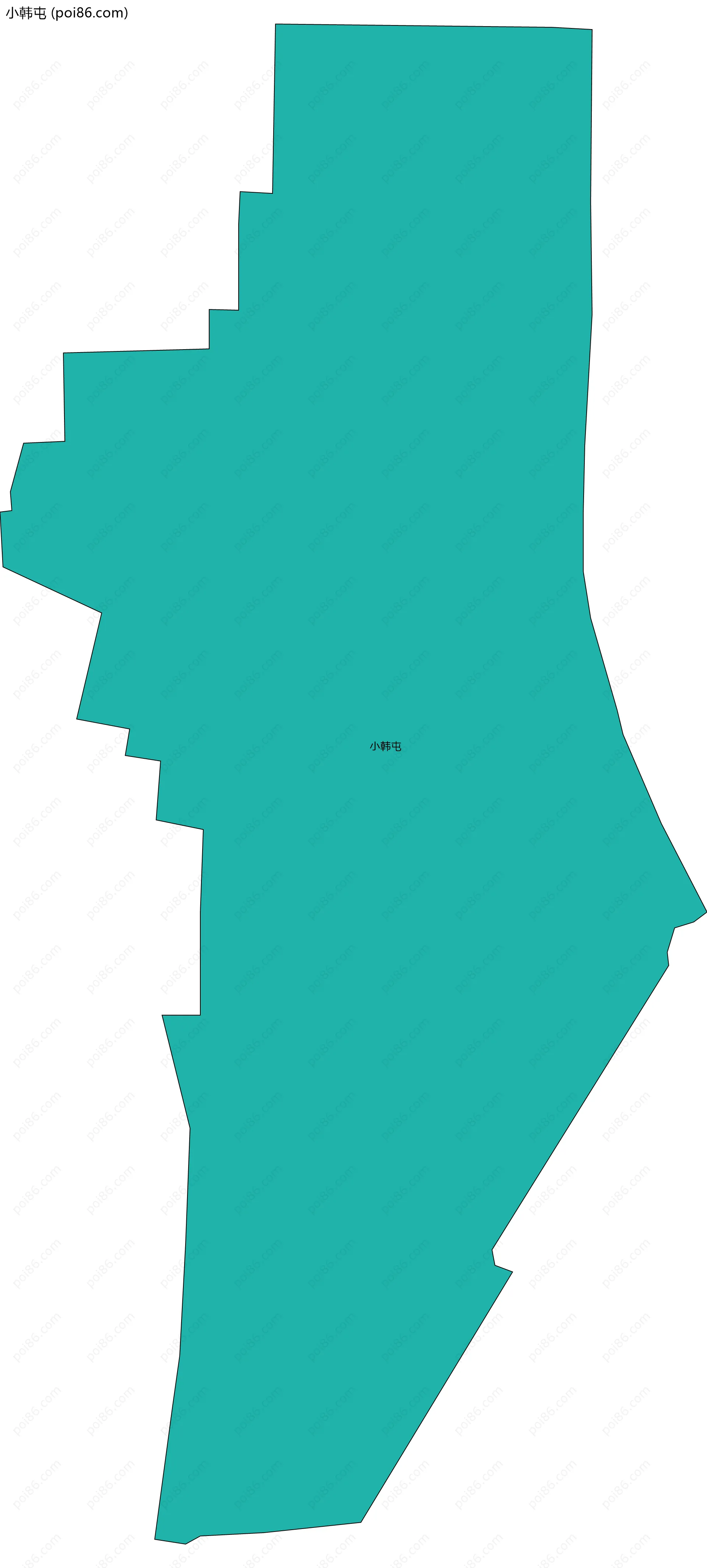 小韩屯边界地图