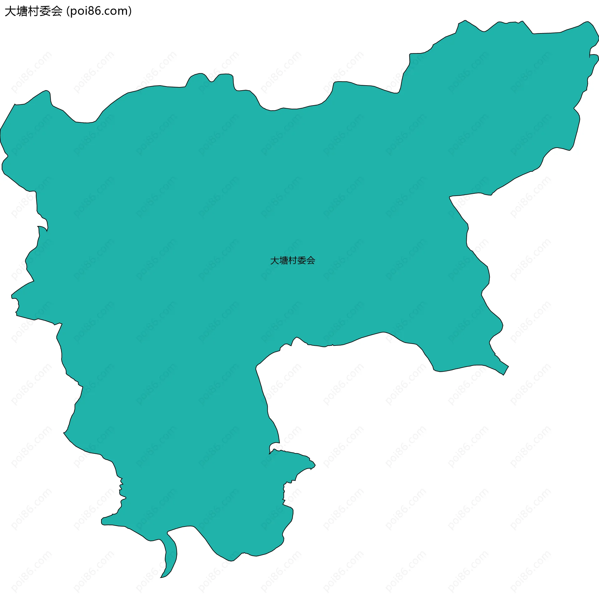 大塘村委会边界地图