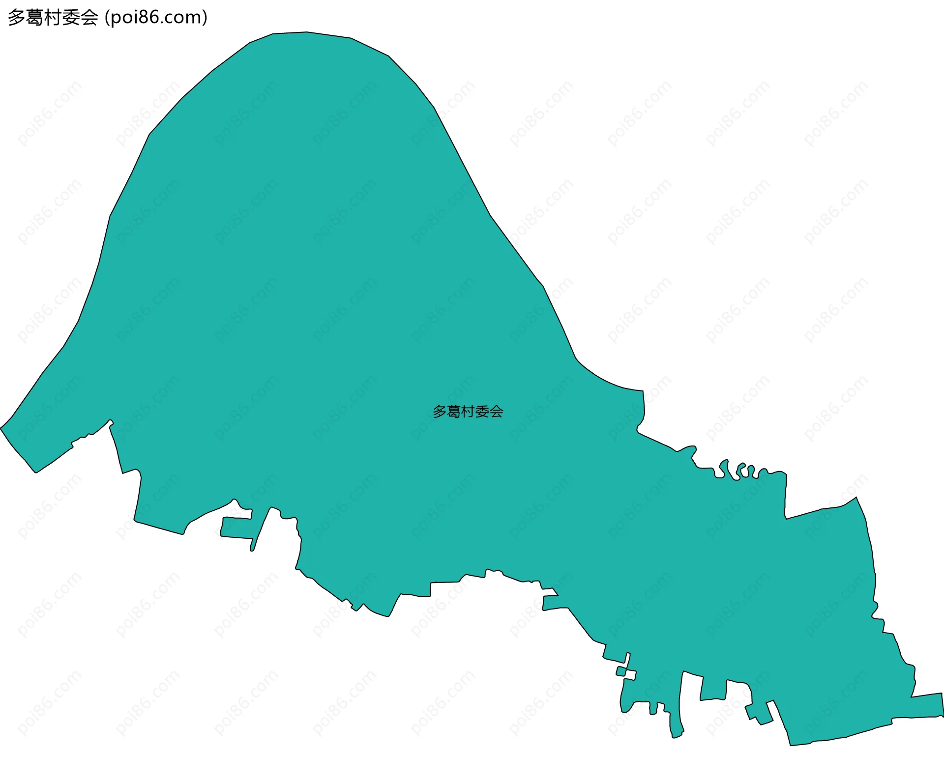 多葛村委会边界地图
