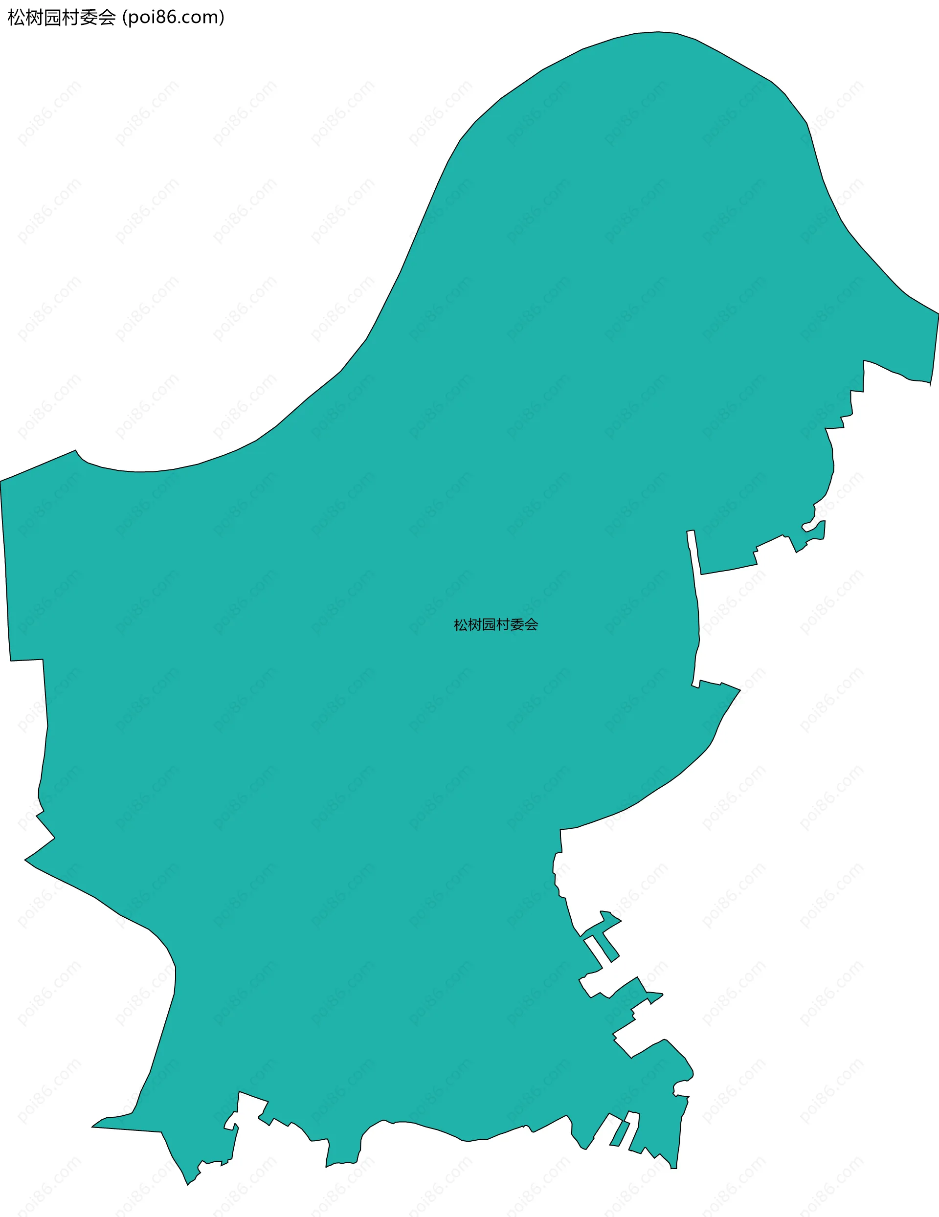 松树园村委会边界地图