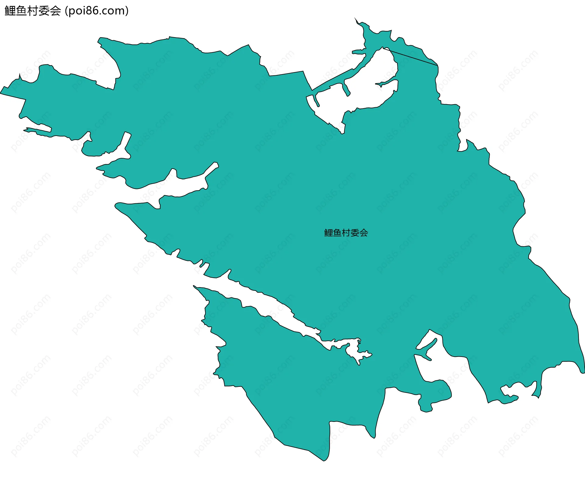 鲤鱼村委会边界地图