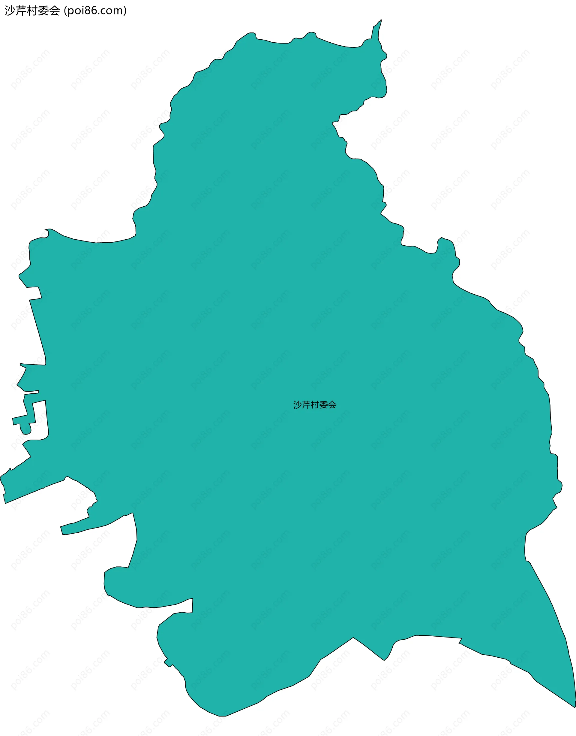 沙芹村委会边界地图