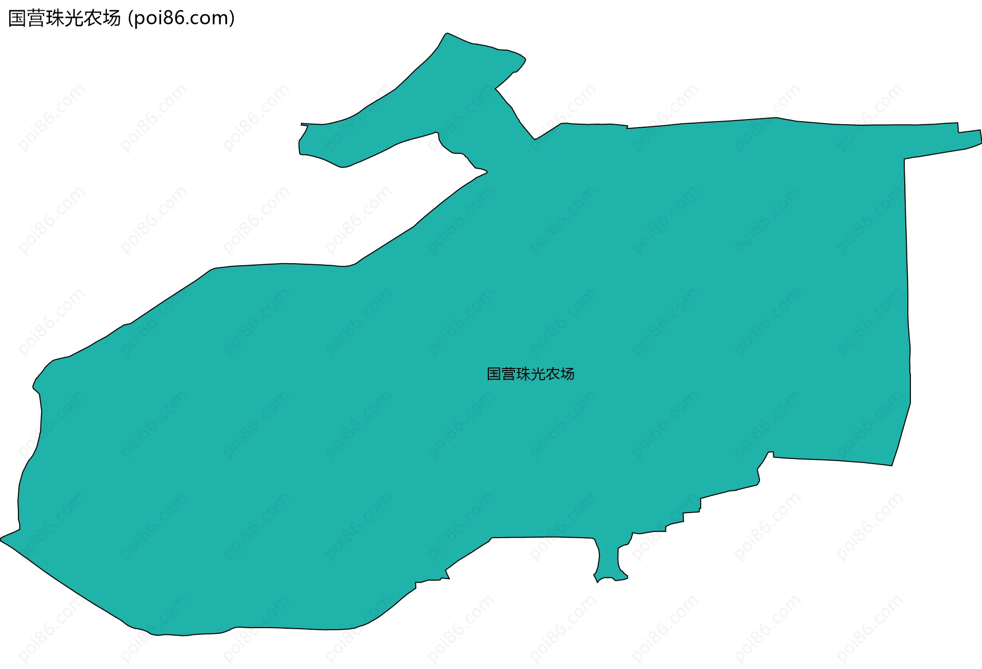 国营珠光农场边界地图
