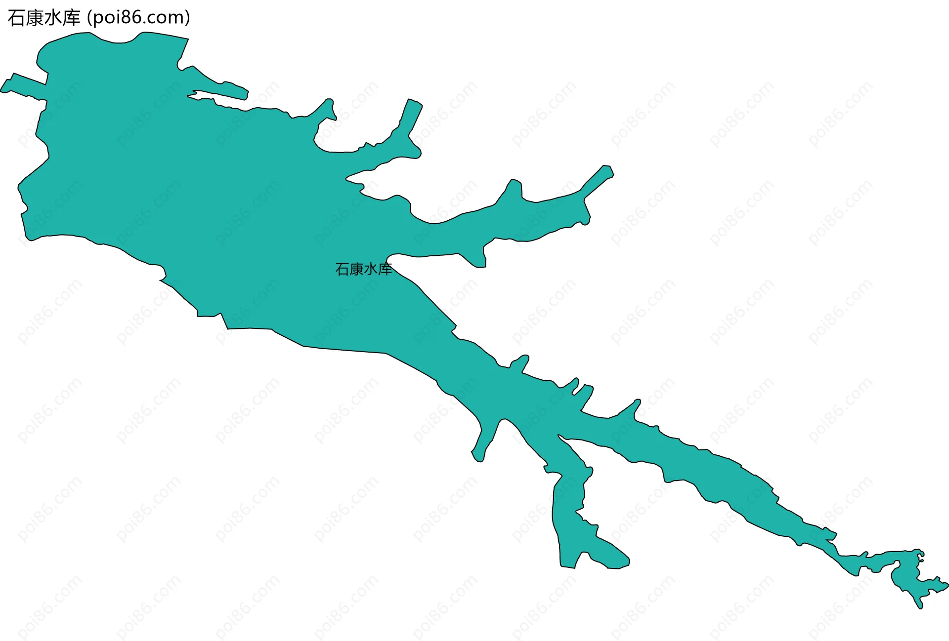 石康水库边界地图