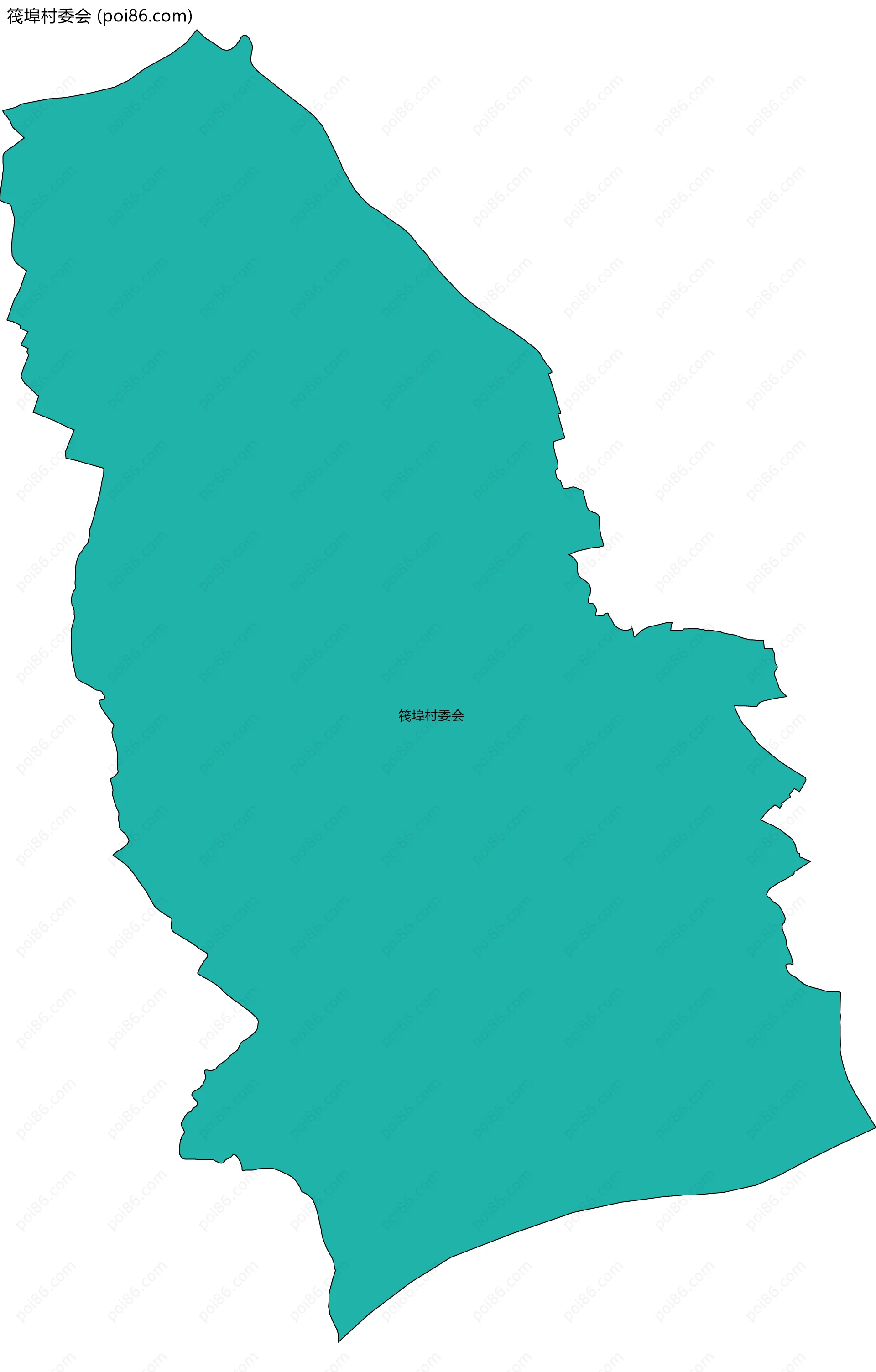 筏埠村委会边界地图