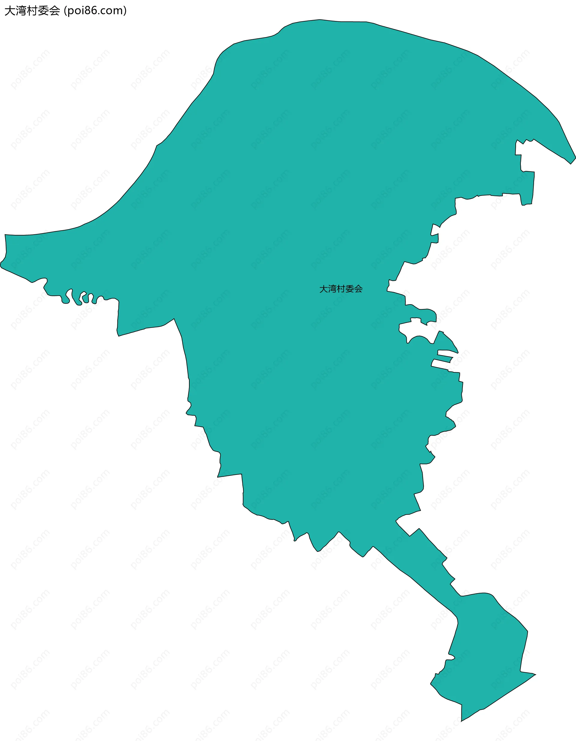 大湾村委会边界地图