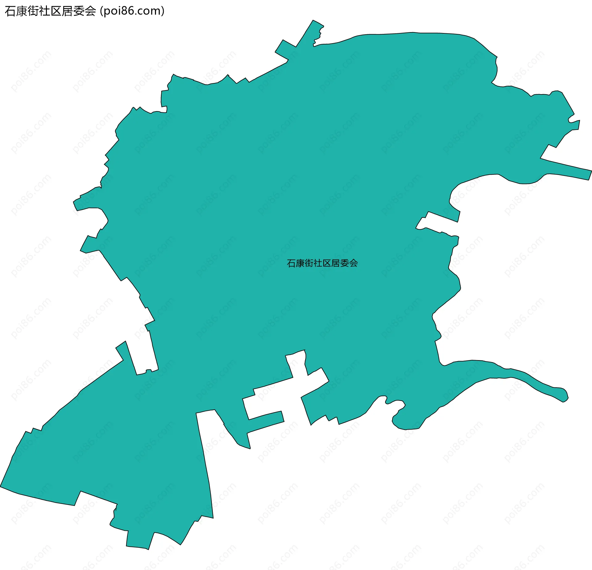 石康街社区居委会边界地图