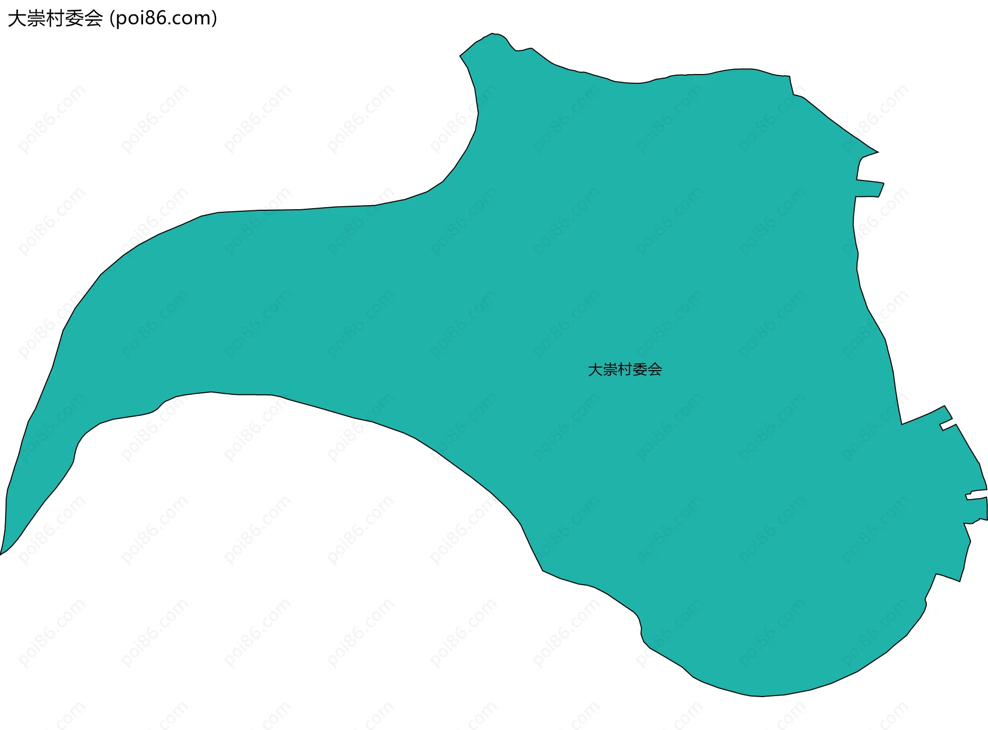 大崇村委会边界地图