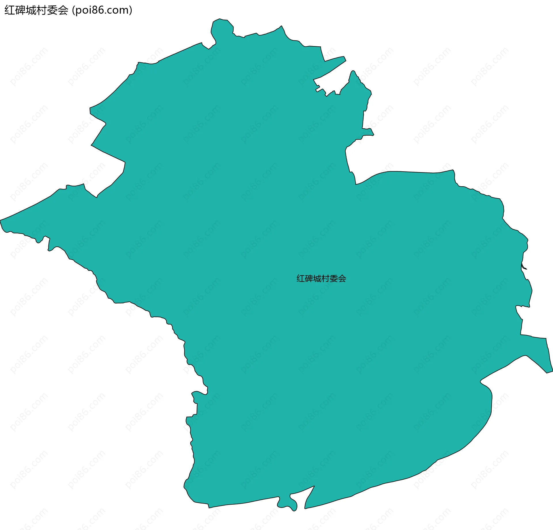 红碑城村委会边界地图
