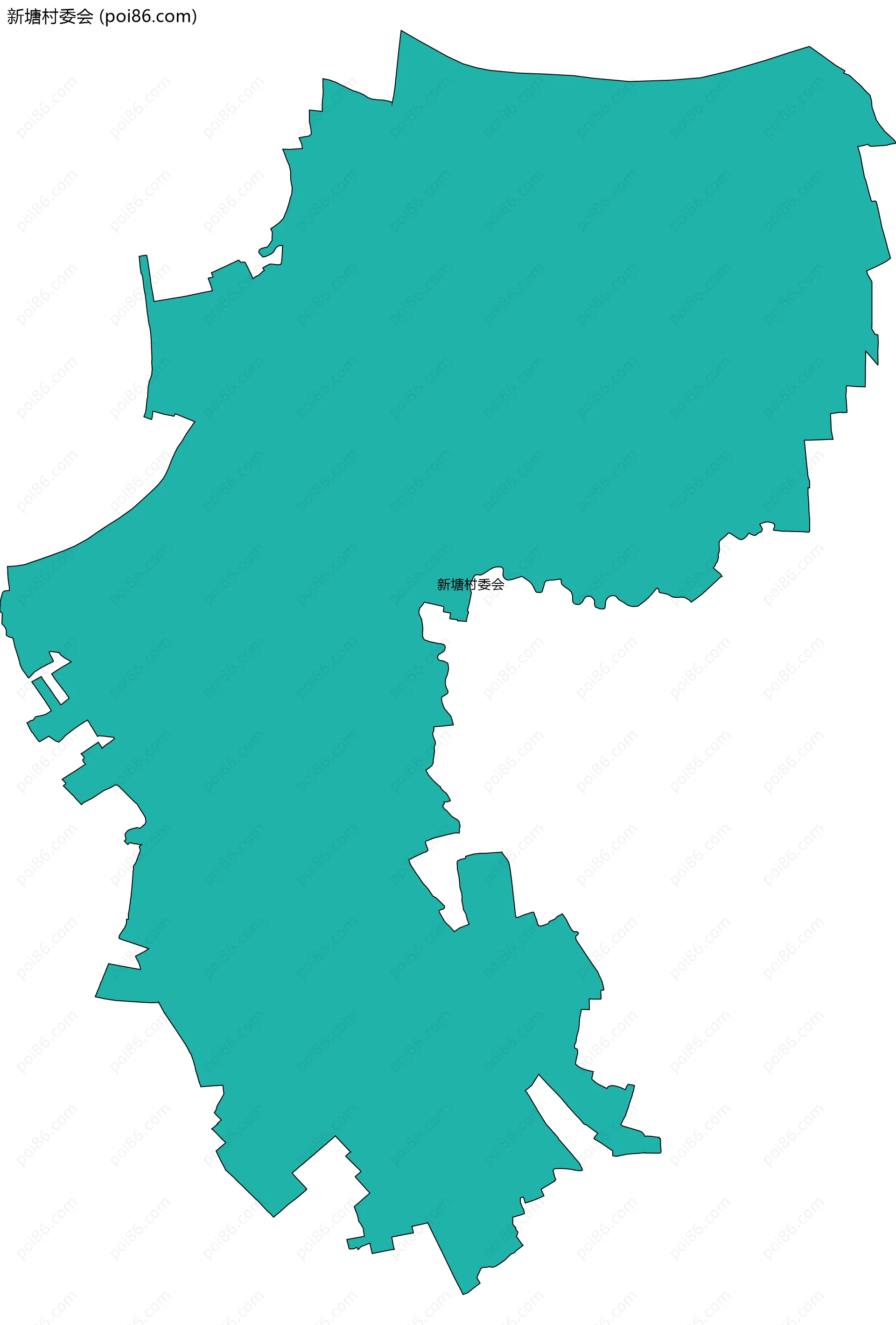 新塘村委会边界地图