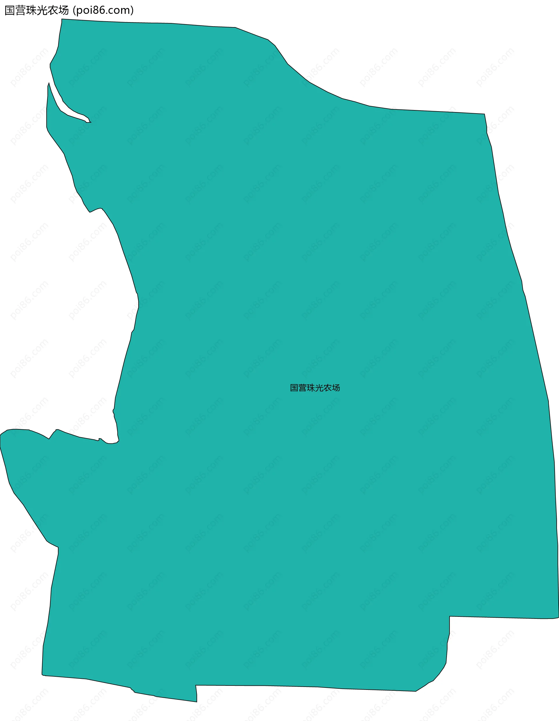 国营珠光农场边界地图