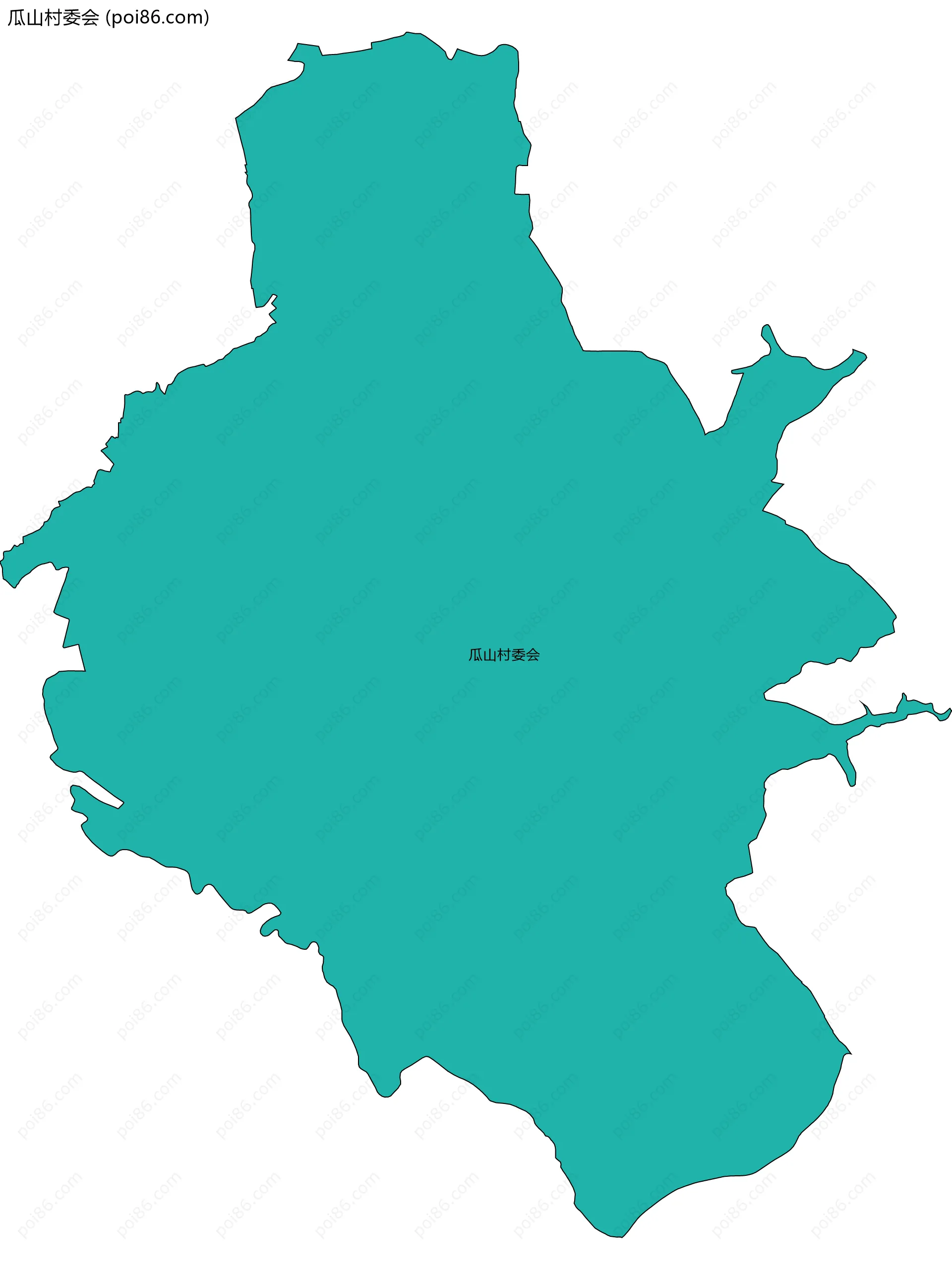 瓜山村委会边界地图