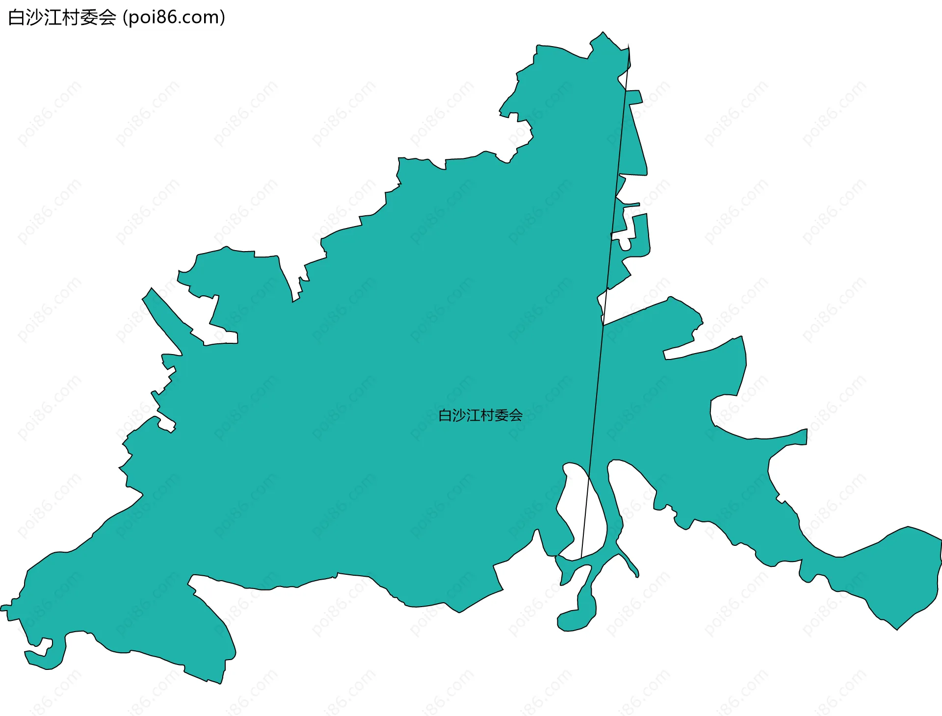 白沙江村委会边界地图