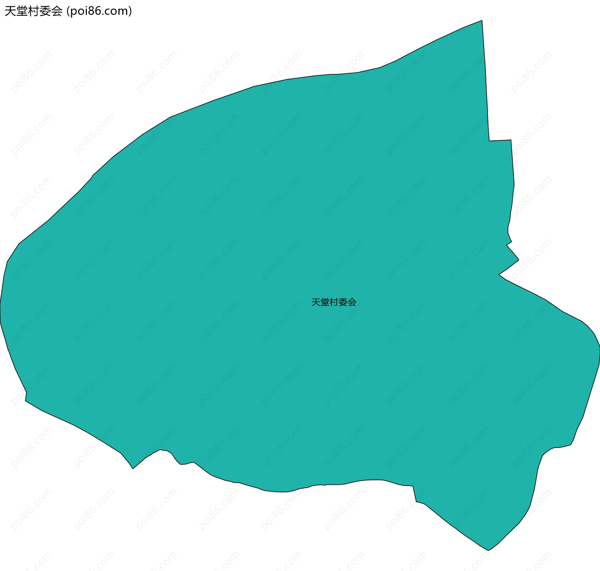 天堂村委会边界地图
