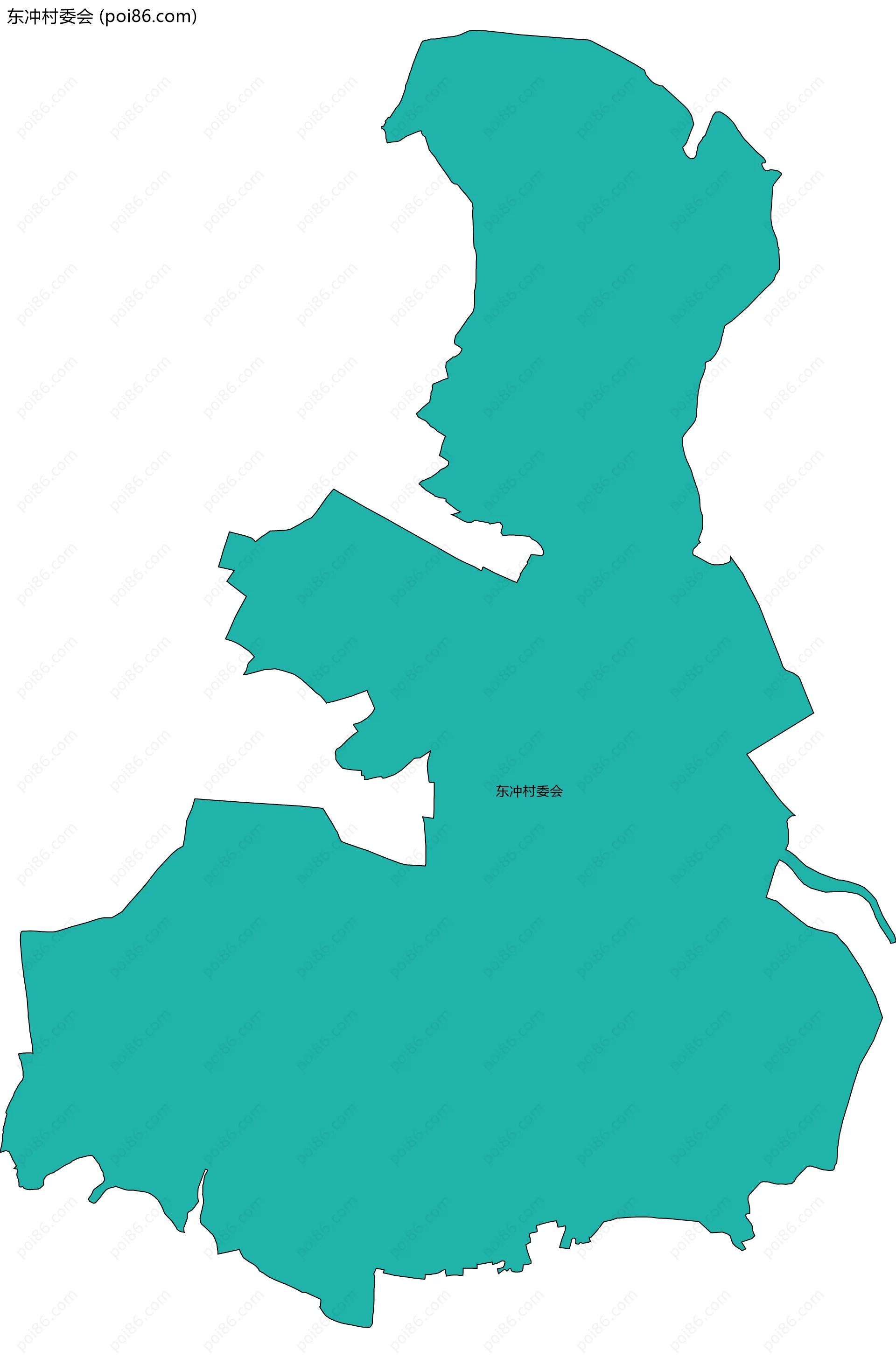东冲村委会边界地图