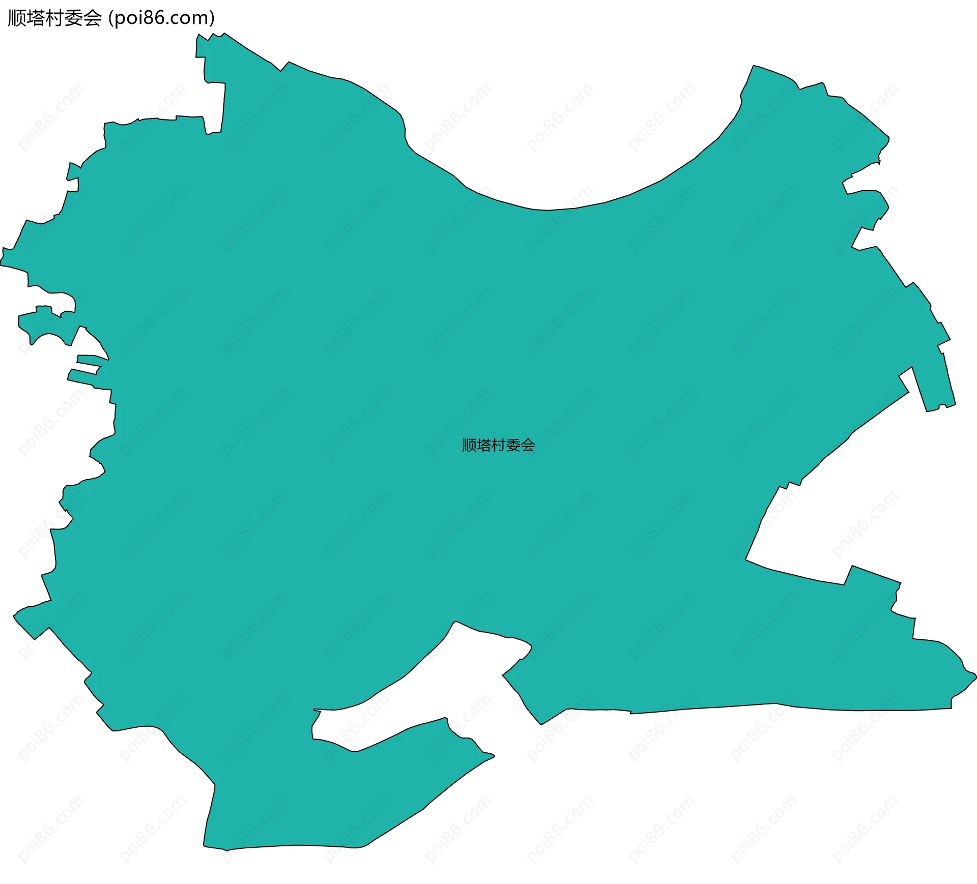 顺塔村委会边界地图