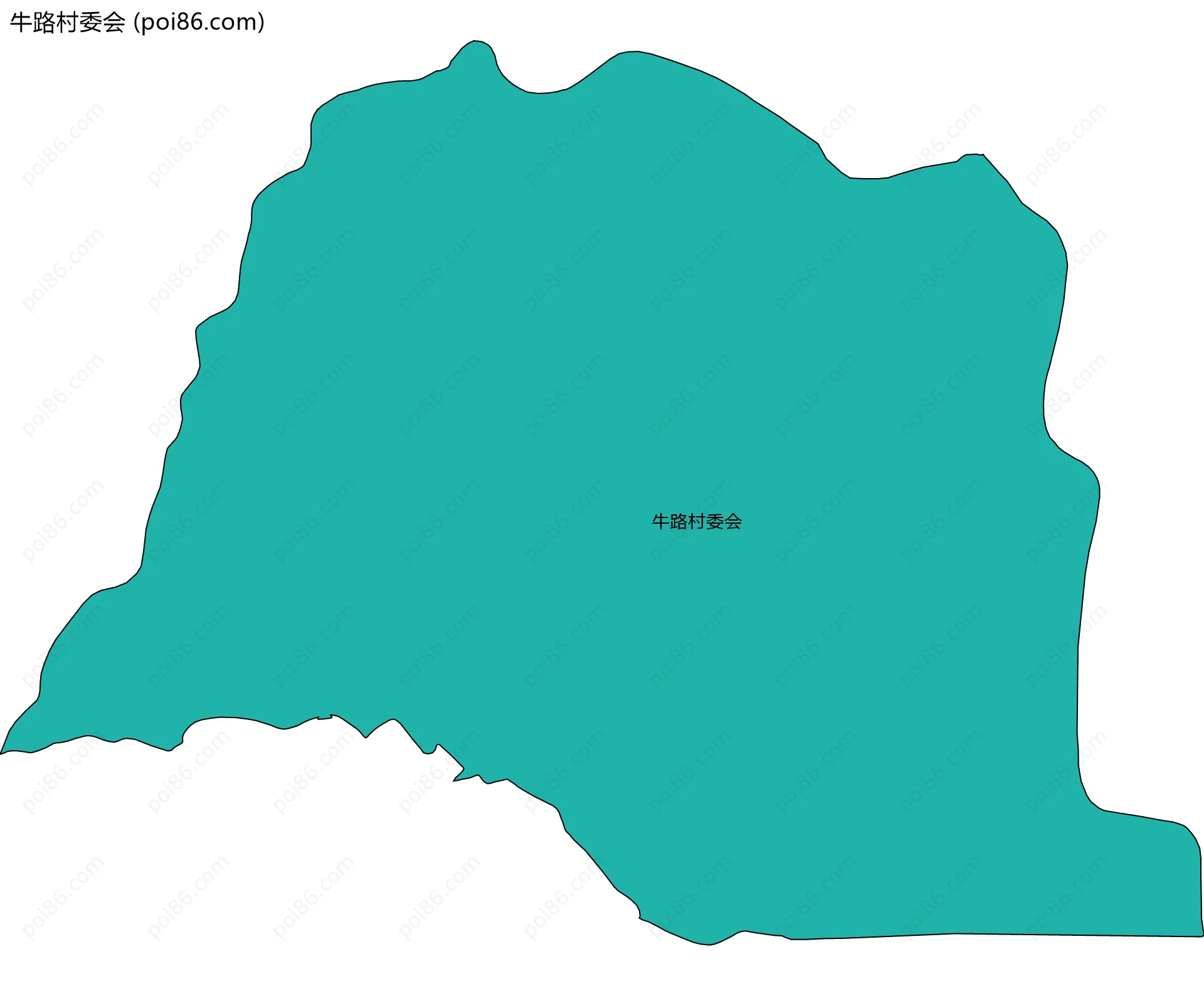 牛路村委会边界地图