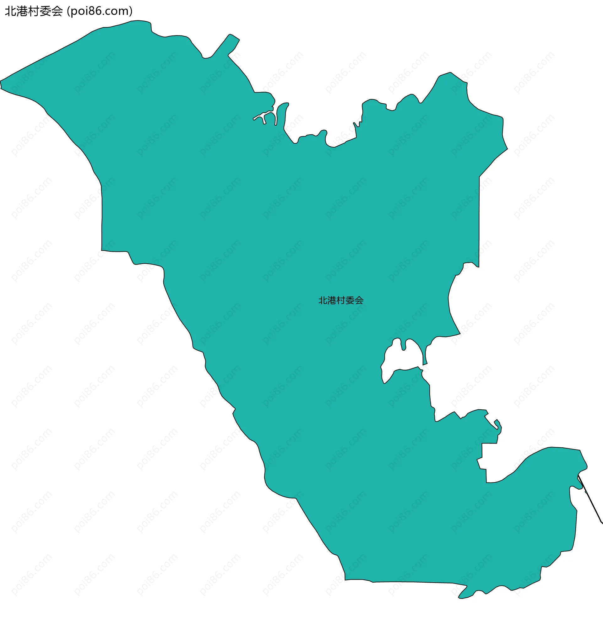 北港村委会边界地图