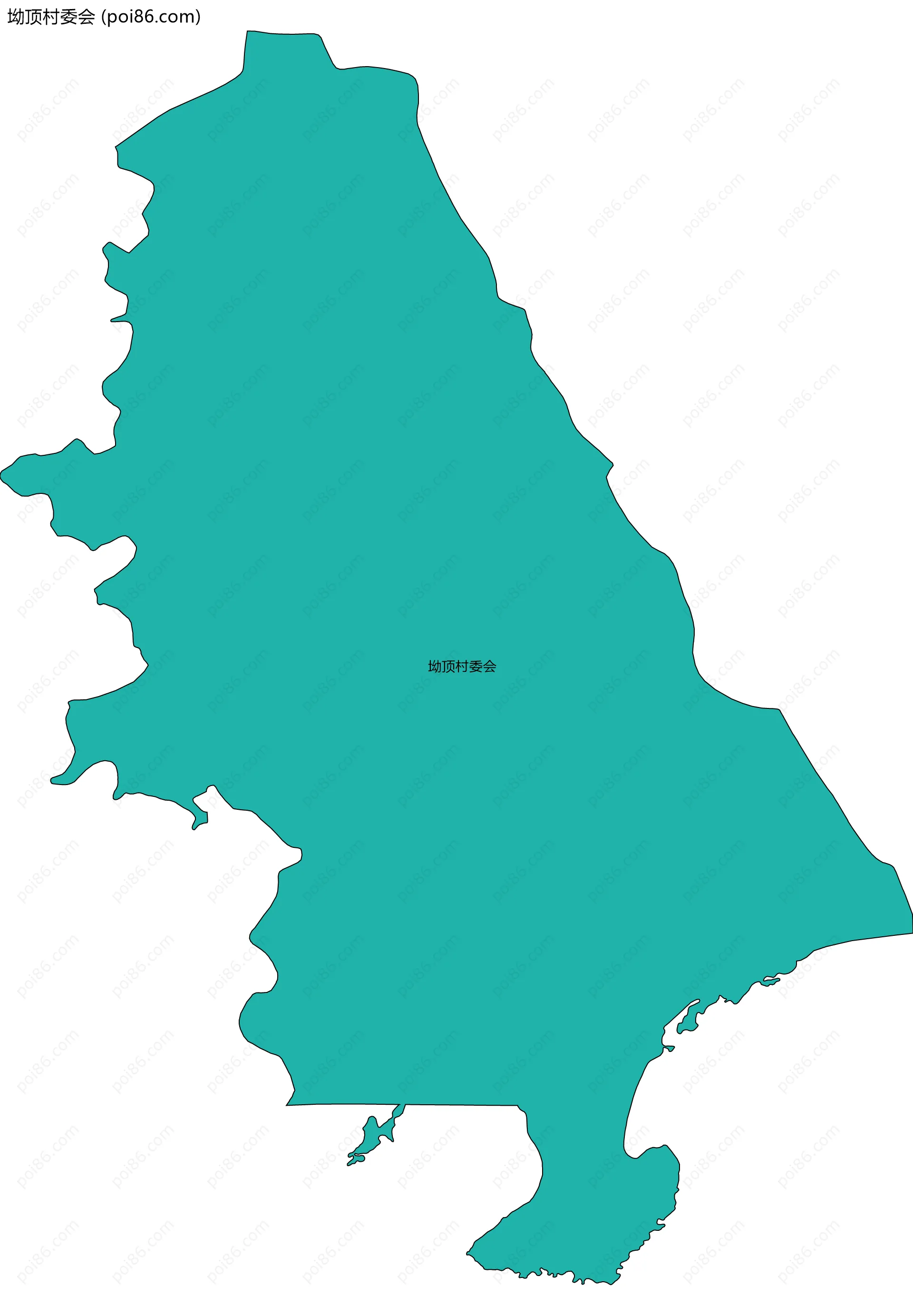 坳顶村委会边界地图