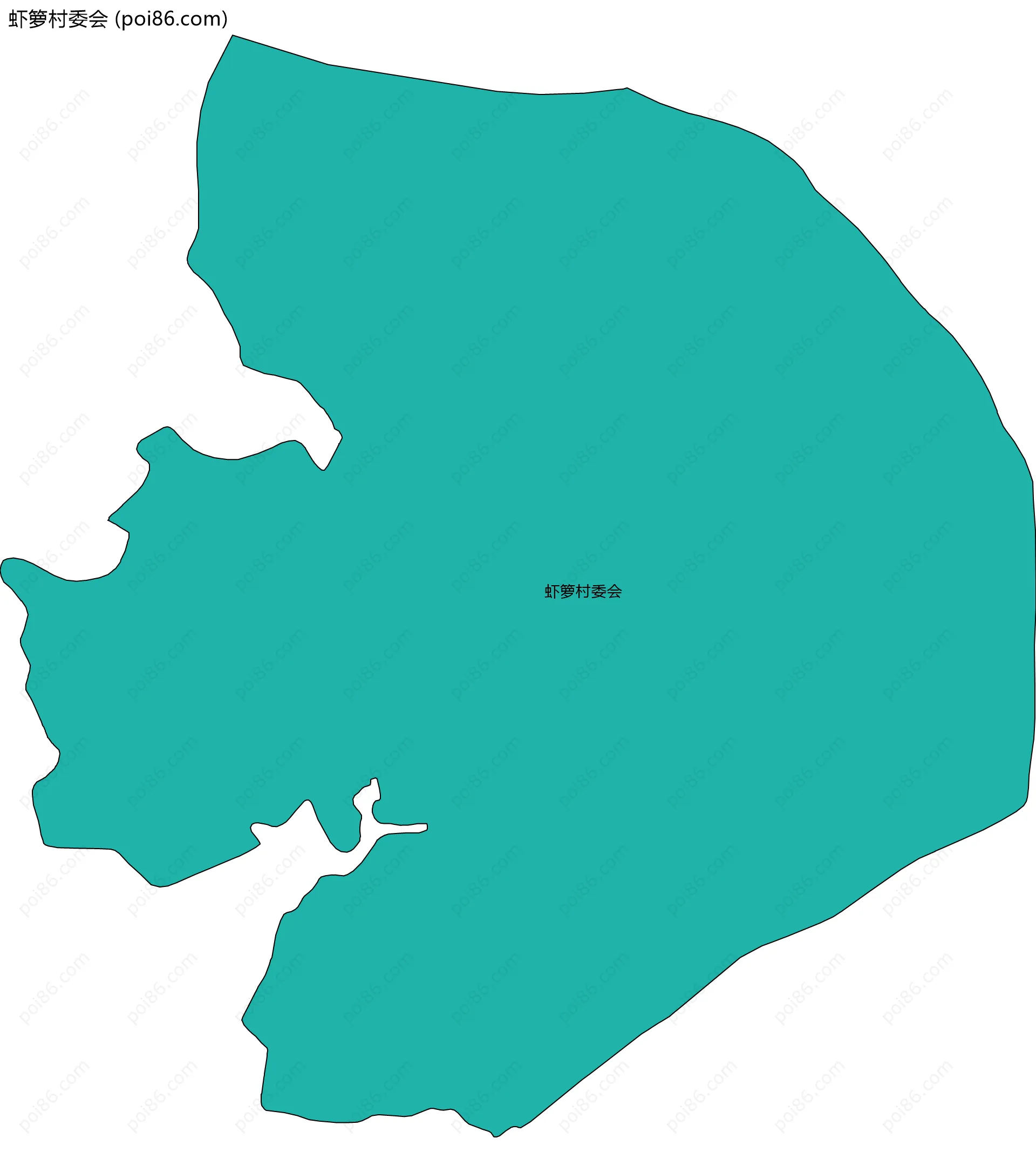 虾箩村委会边界地图