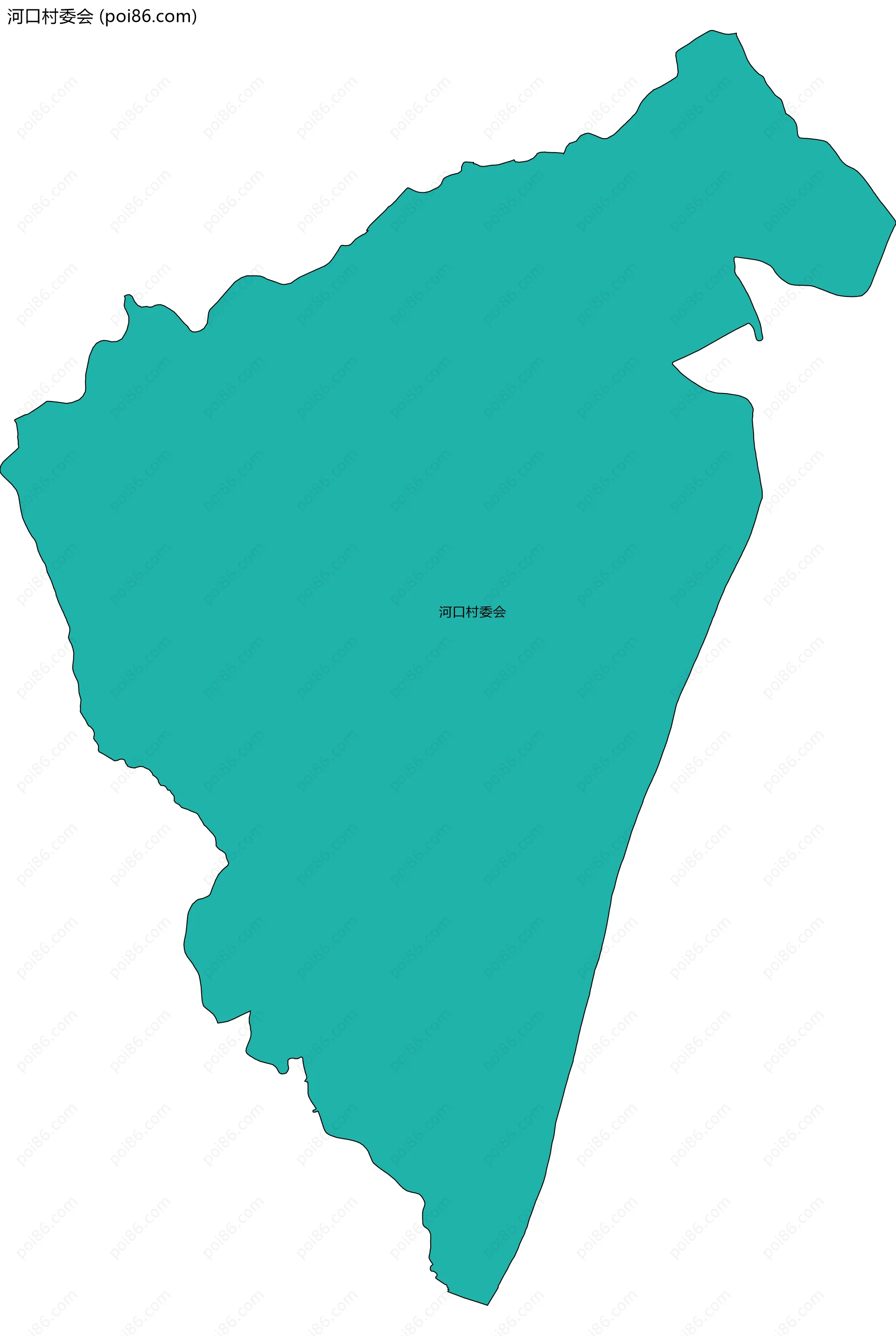 河口村委会边界地图