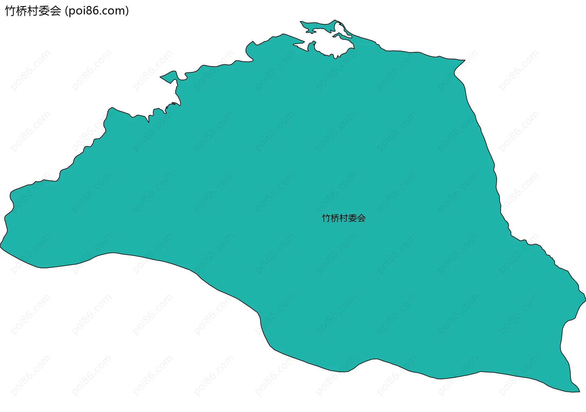 竹桥村委会边界地图