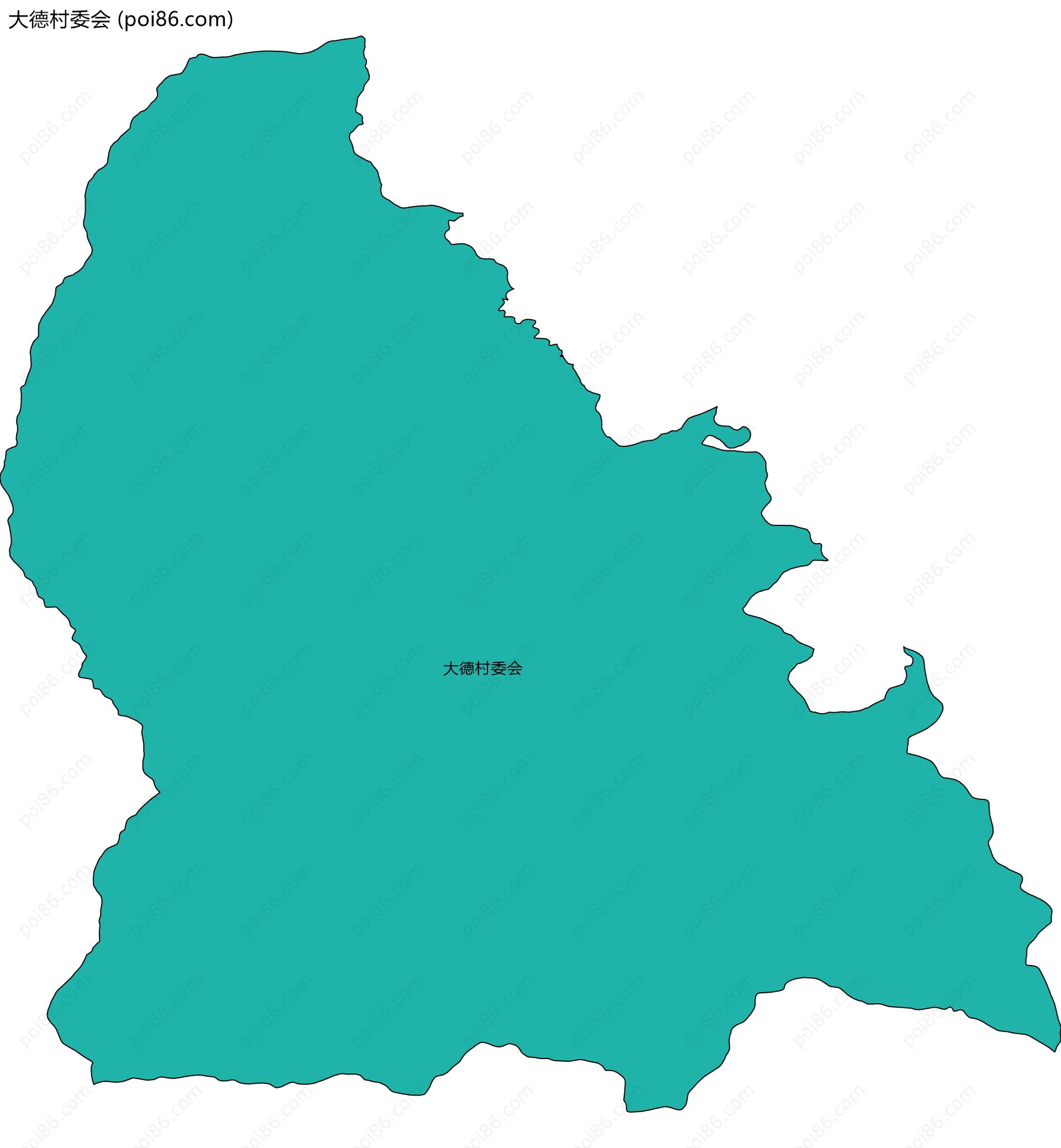 大德村委会边界地图