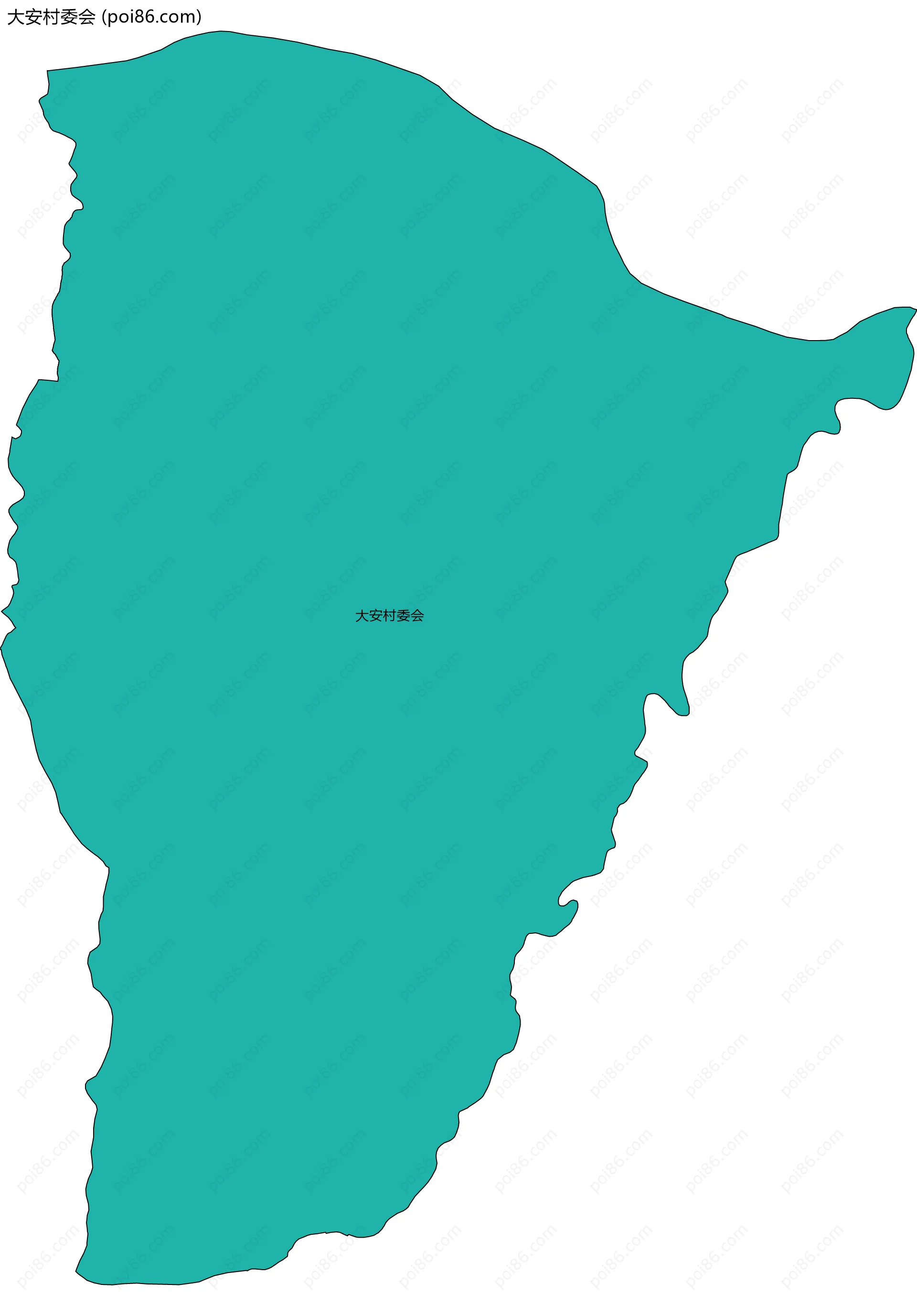 大安村委会边界地图
