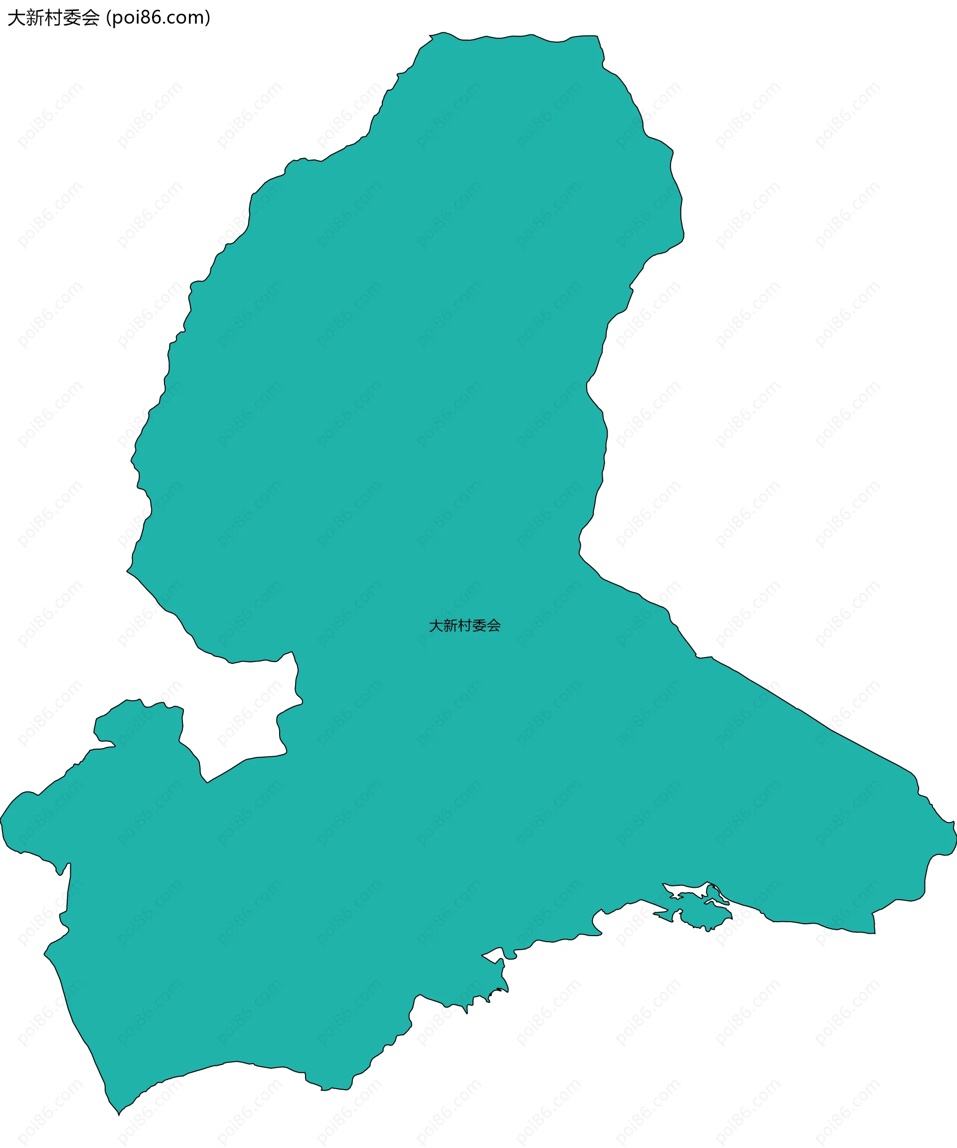 大新村委会边界地图