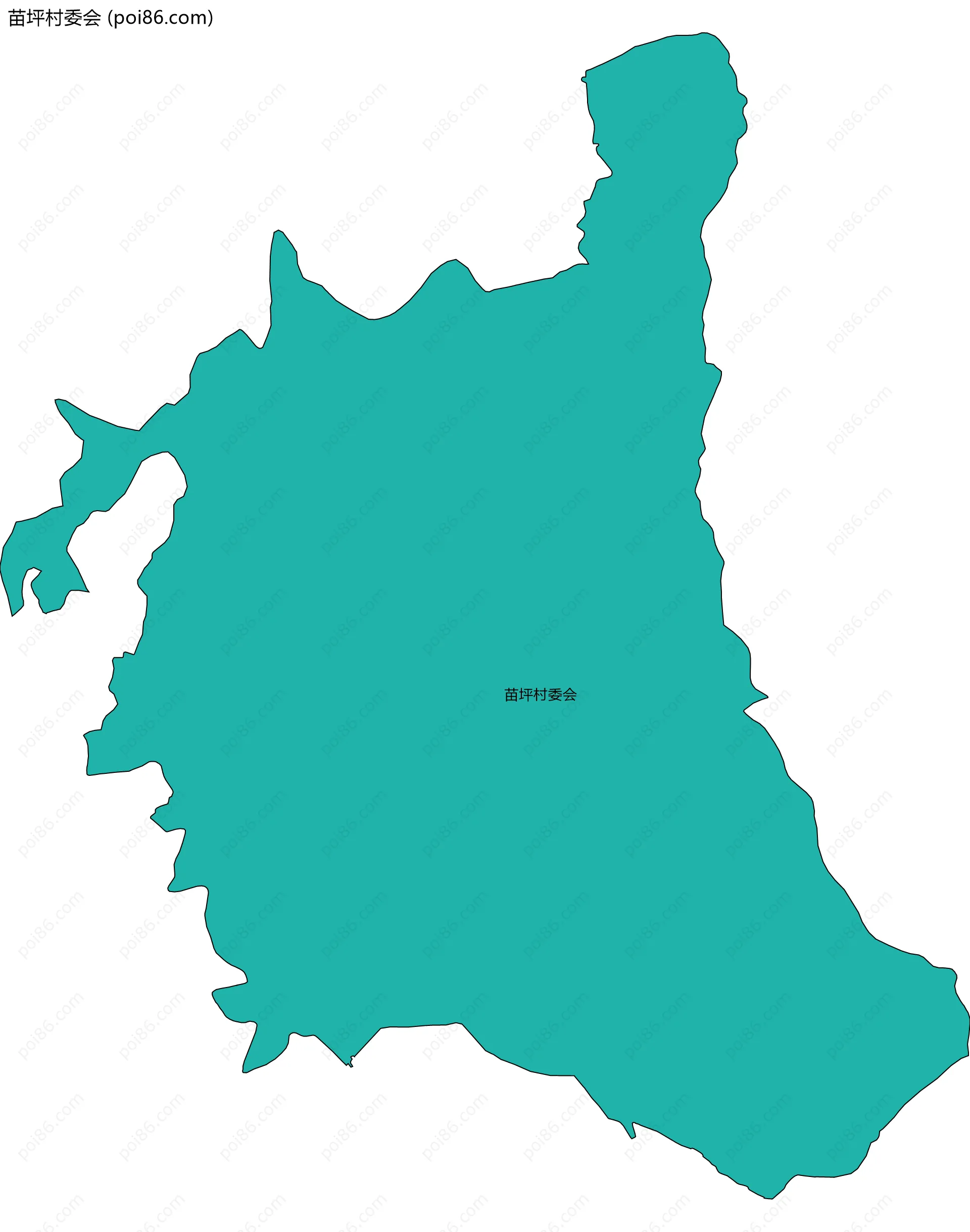 苗坪村委会边界地图