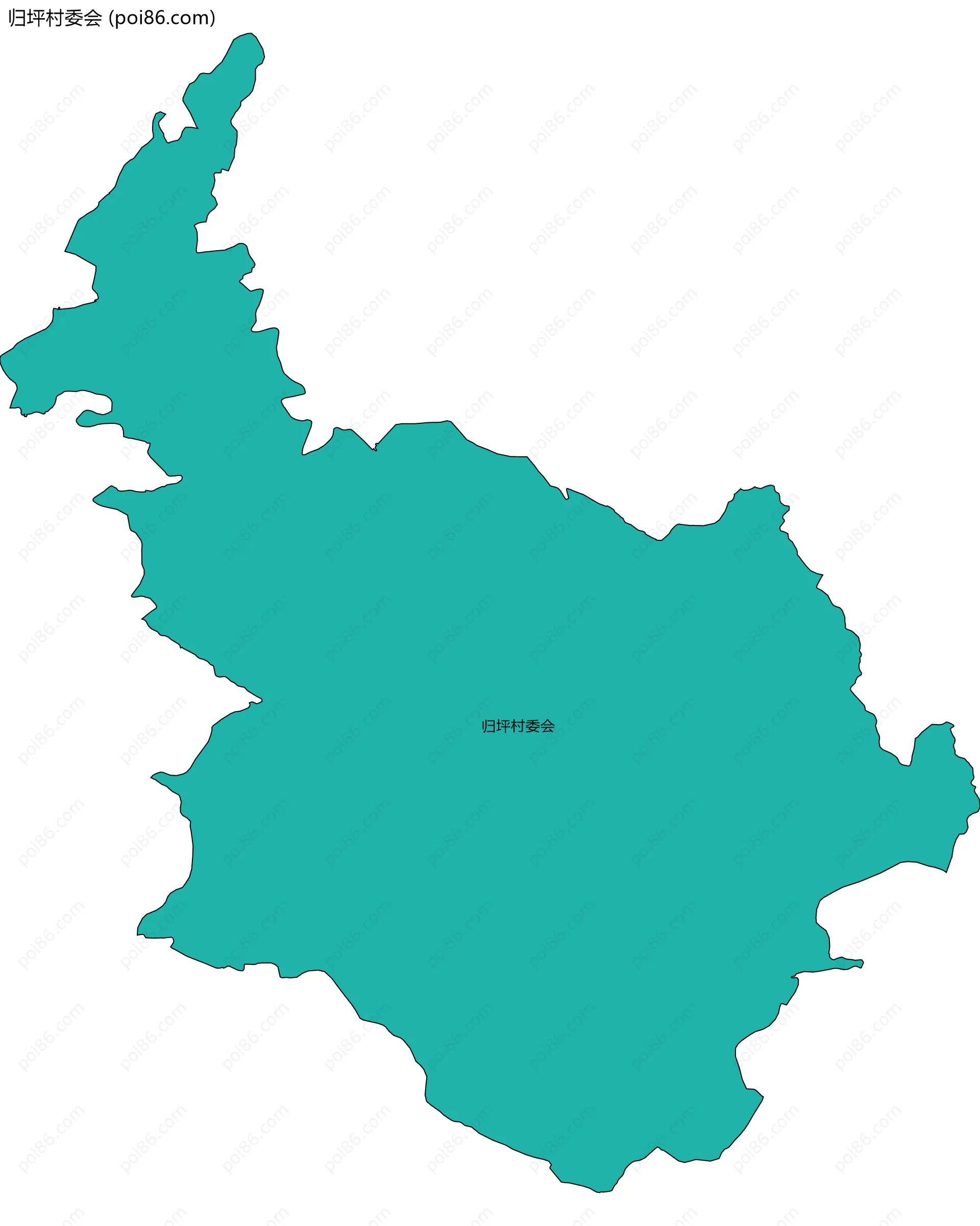 归坪村委会边界地图