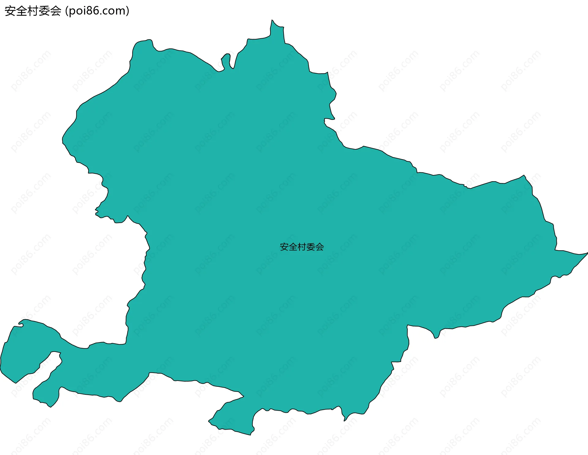 安全村委会边界地图