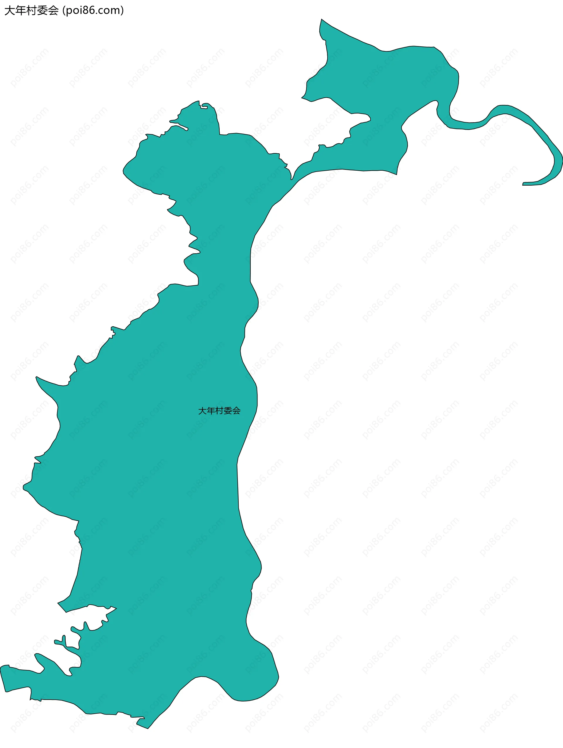 大年村委会边界地图