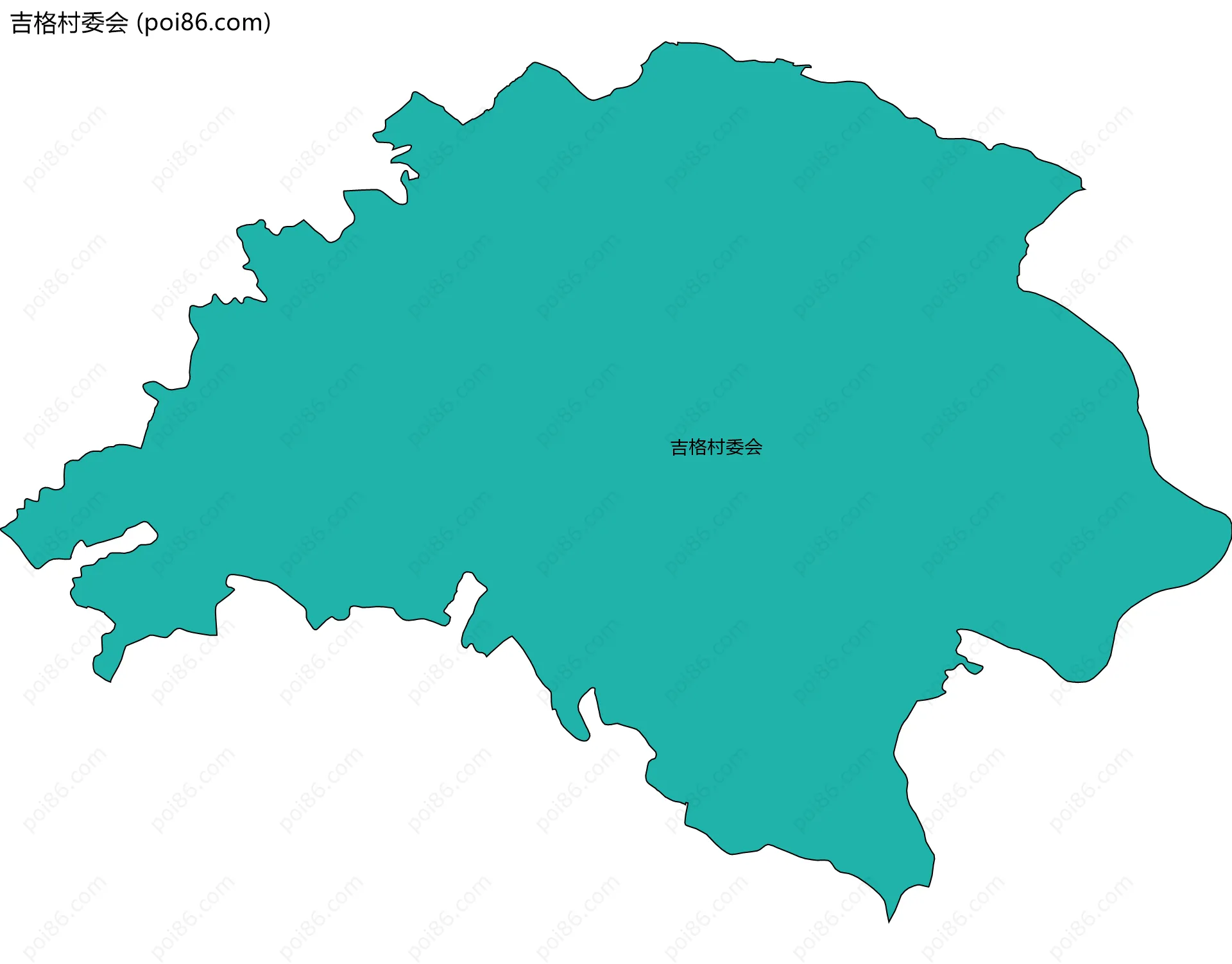 吉格村委会边界地图