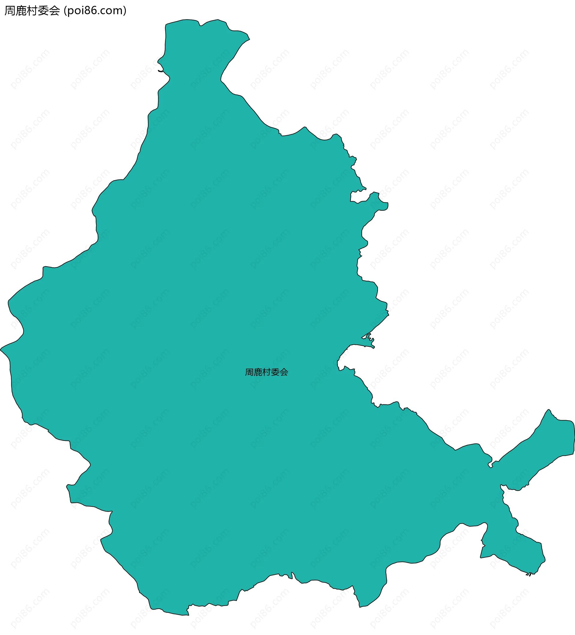 周鹿村委会边界地图