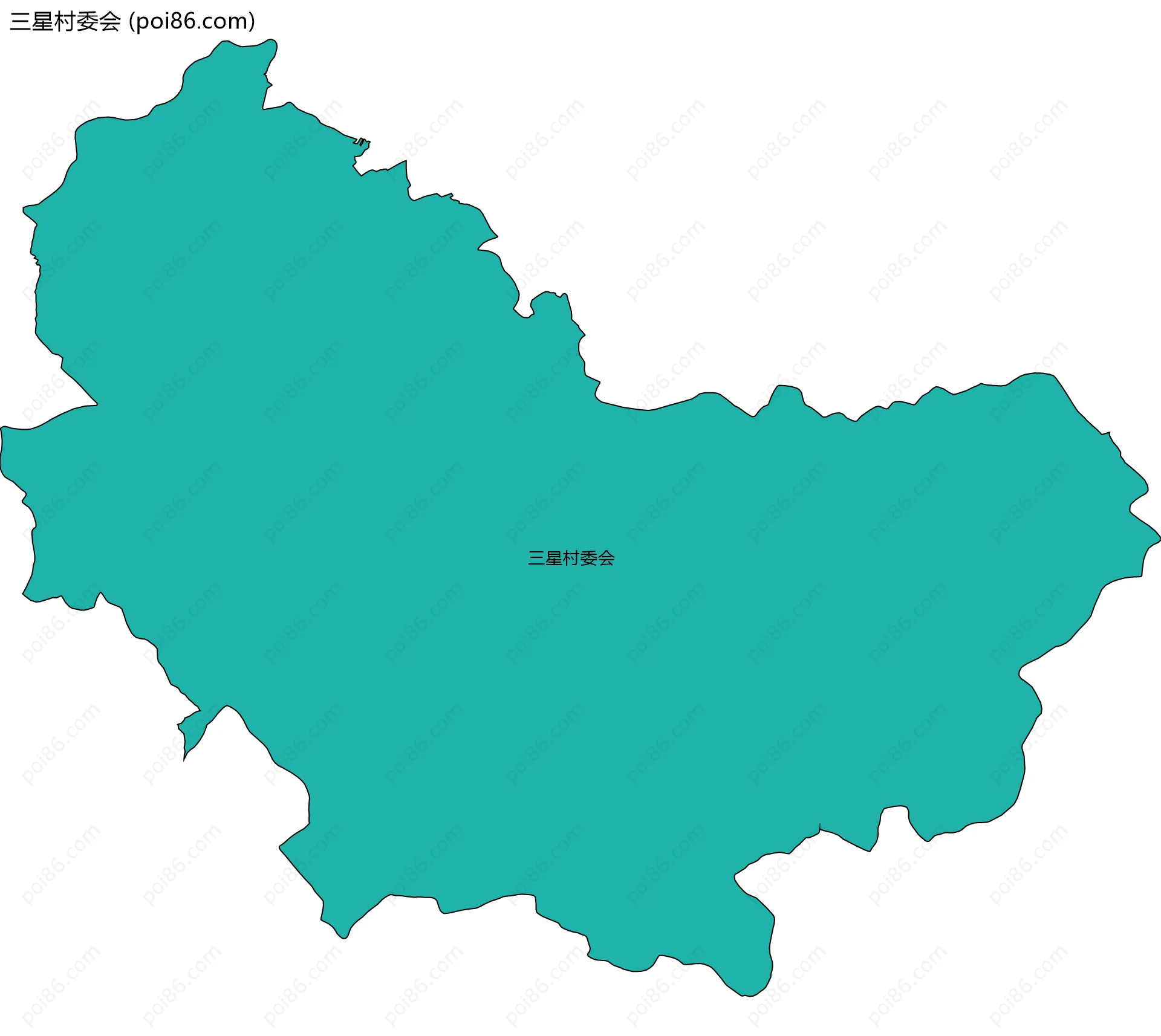 三星村委会边界地图