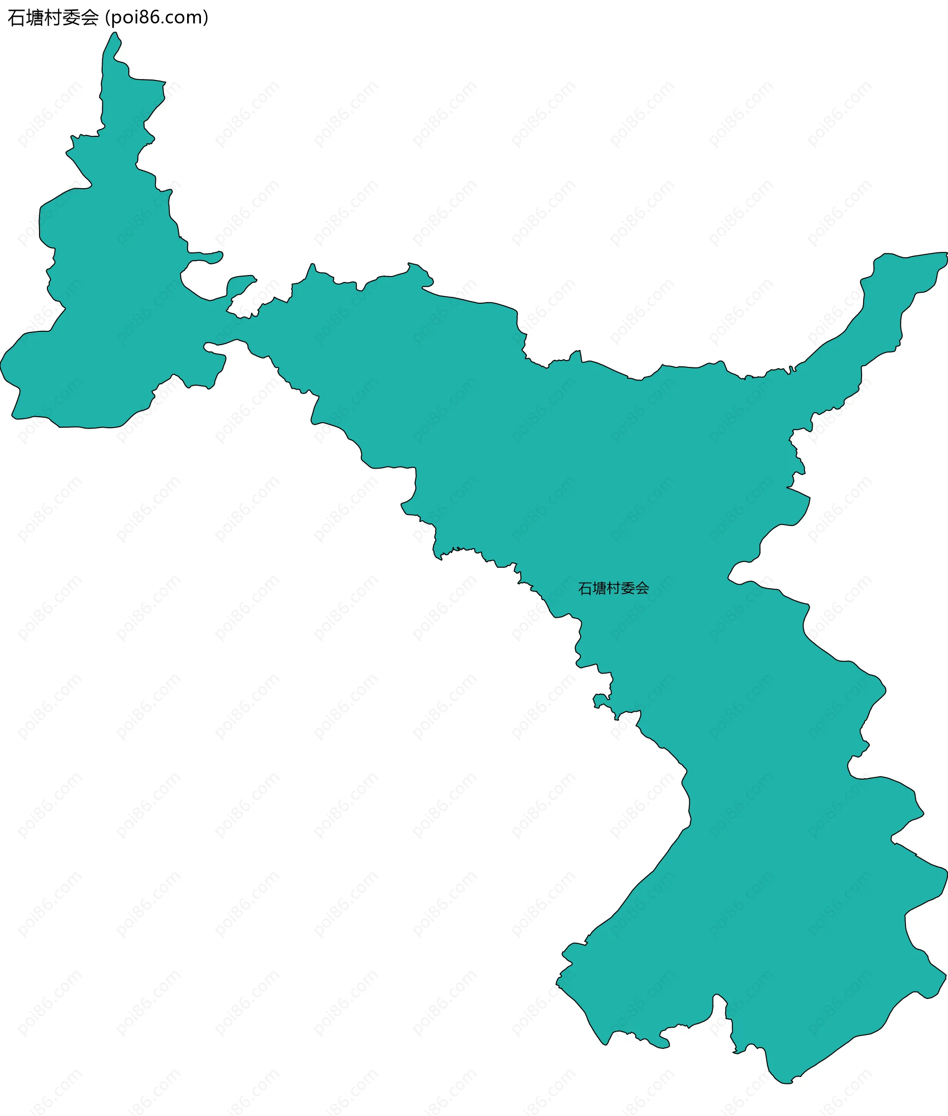 石塘村委会边界地图