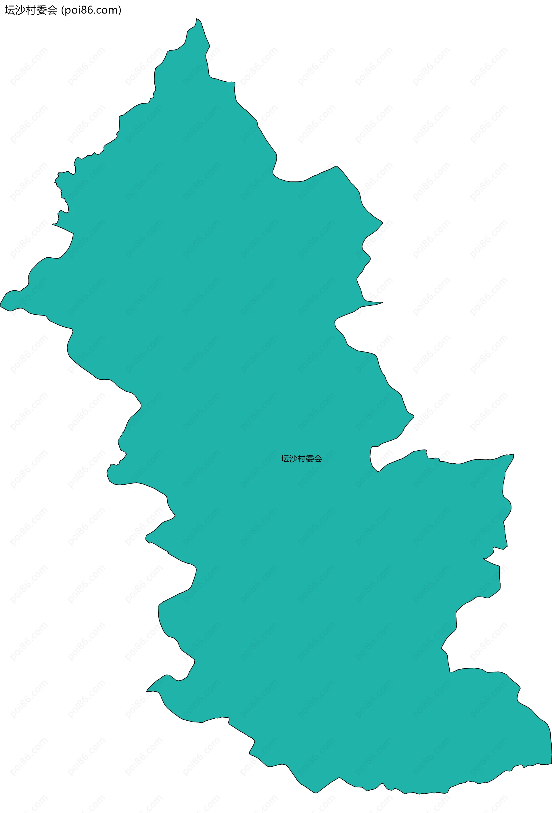 坛沙村委会边界地图